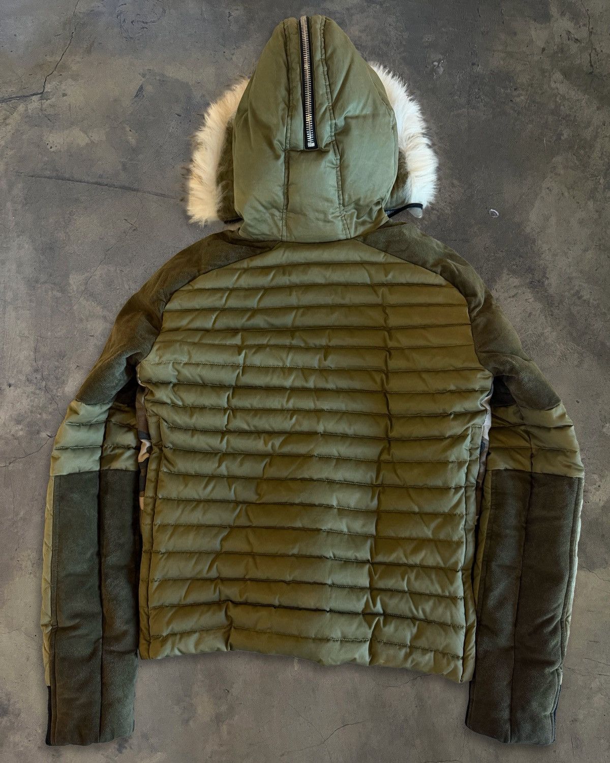 Balmain BALMAIN AW2014 FUR TRIM CAMO PRINT QUILTED JACKET Size US M / EU 48-50 / 2 - 6 Thumbnail
