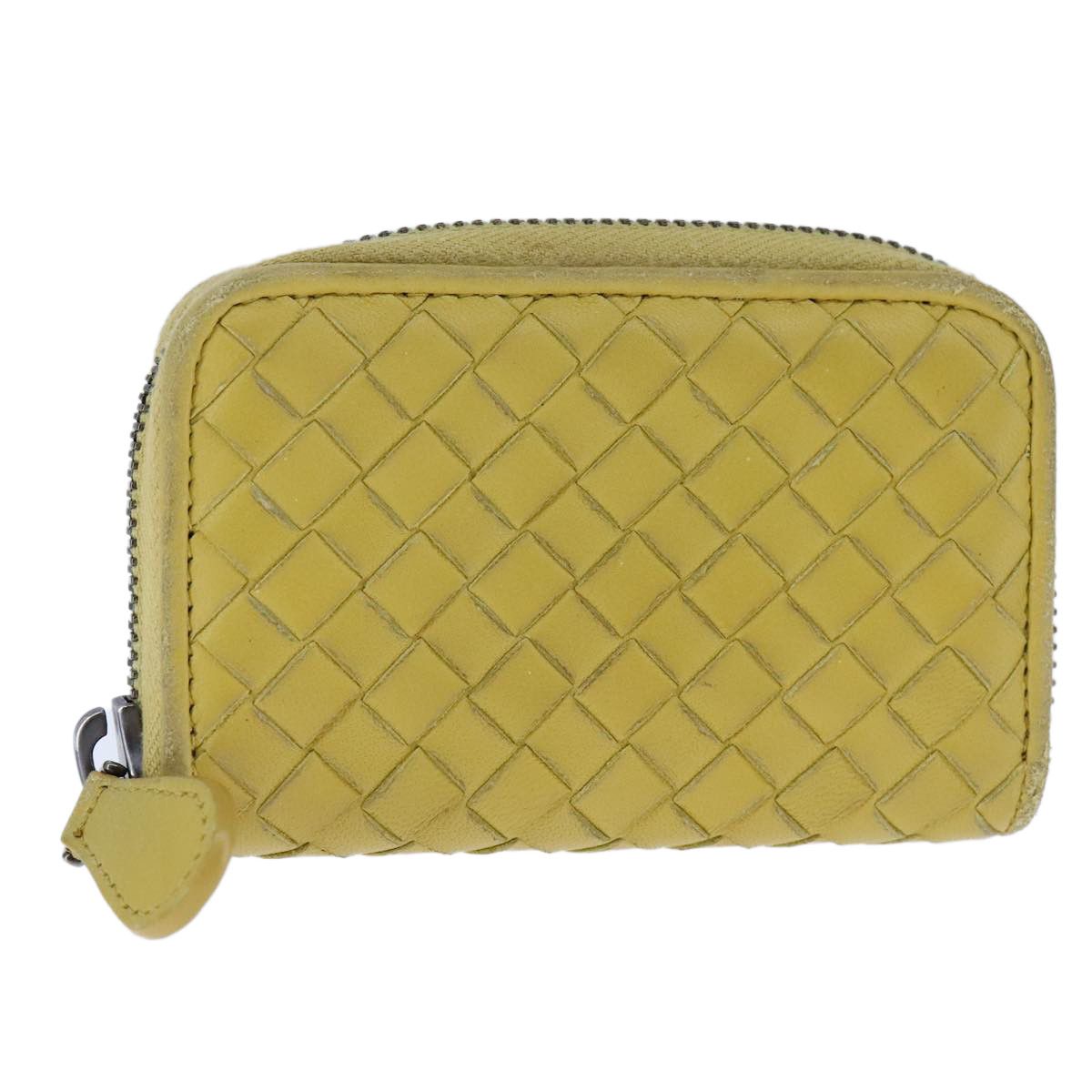 Bottega Veneta Intrecciato Yellow Leather Wallet (Pre-Owned) Size ONE SIZE - 1 Thumbnail