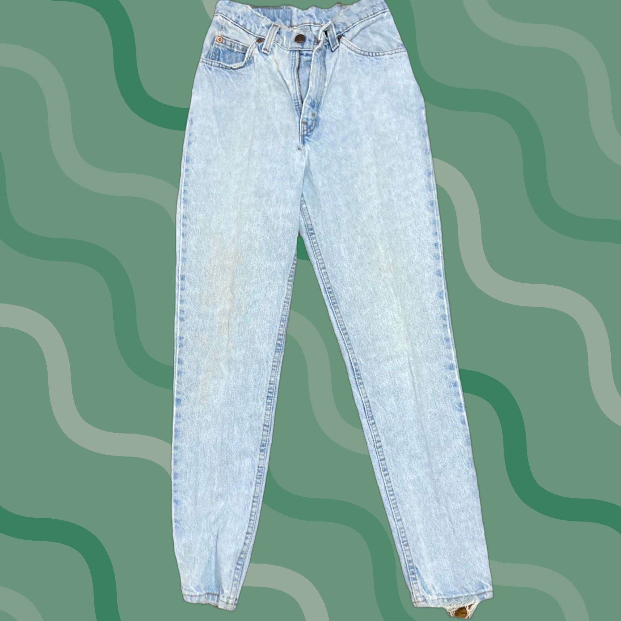 Levi's VINTAGE Levis 912 Slim Tapered Jeans Juniors Orange Tab Size 3 Casual Cotton Mens Girls Womens No, actual Size 26" / US 2 / IT 38 - 1 Thumbnail