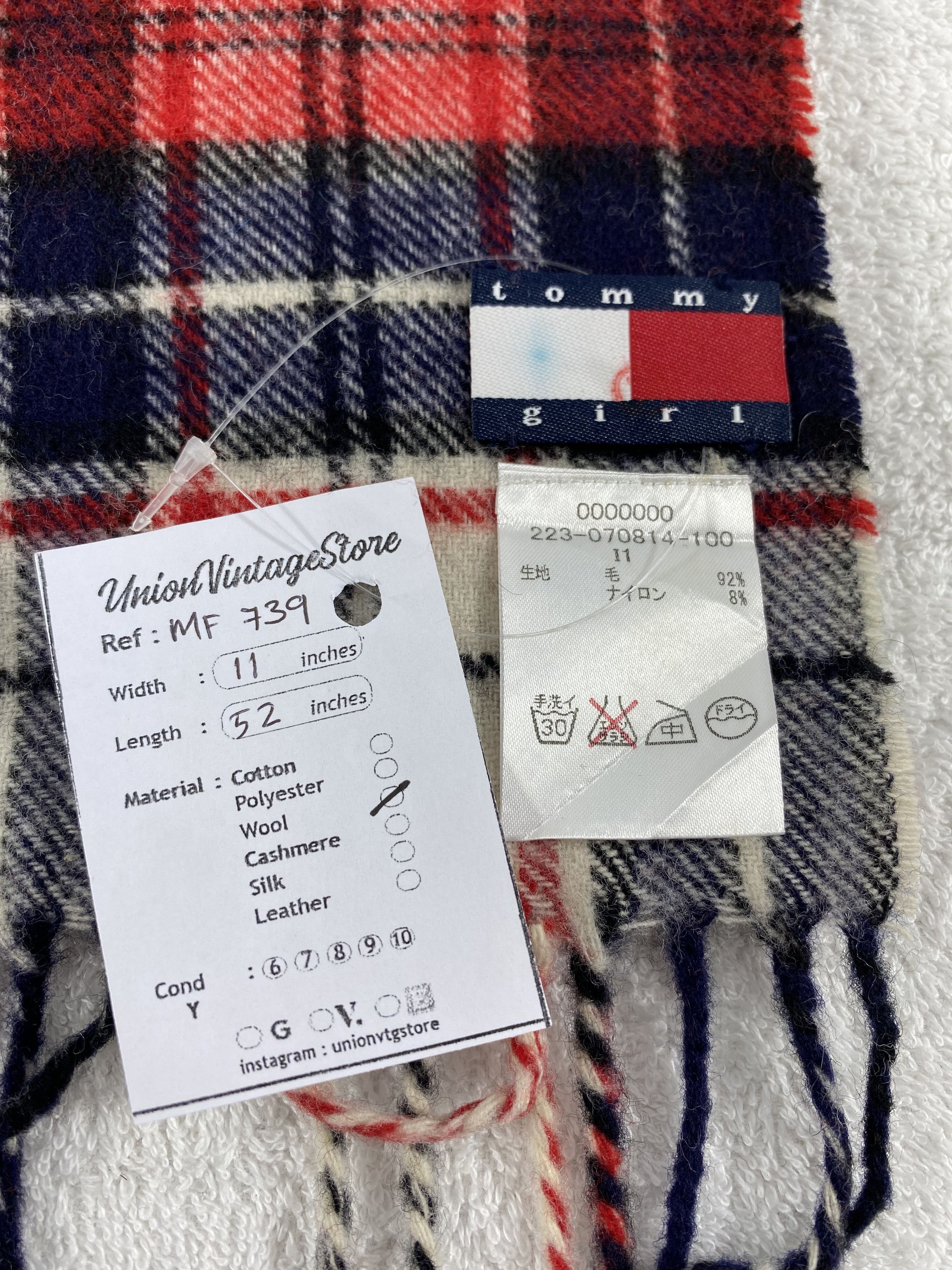 Tommy Hilfiger Vintage Tommy Girl Scarf/Muffler/Neckwear MF739 Size ONE SIZE - 4 Thumbnail