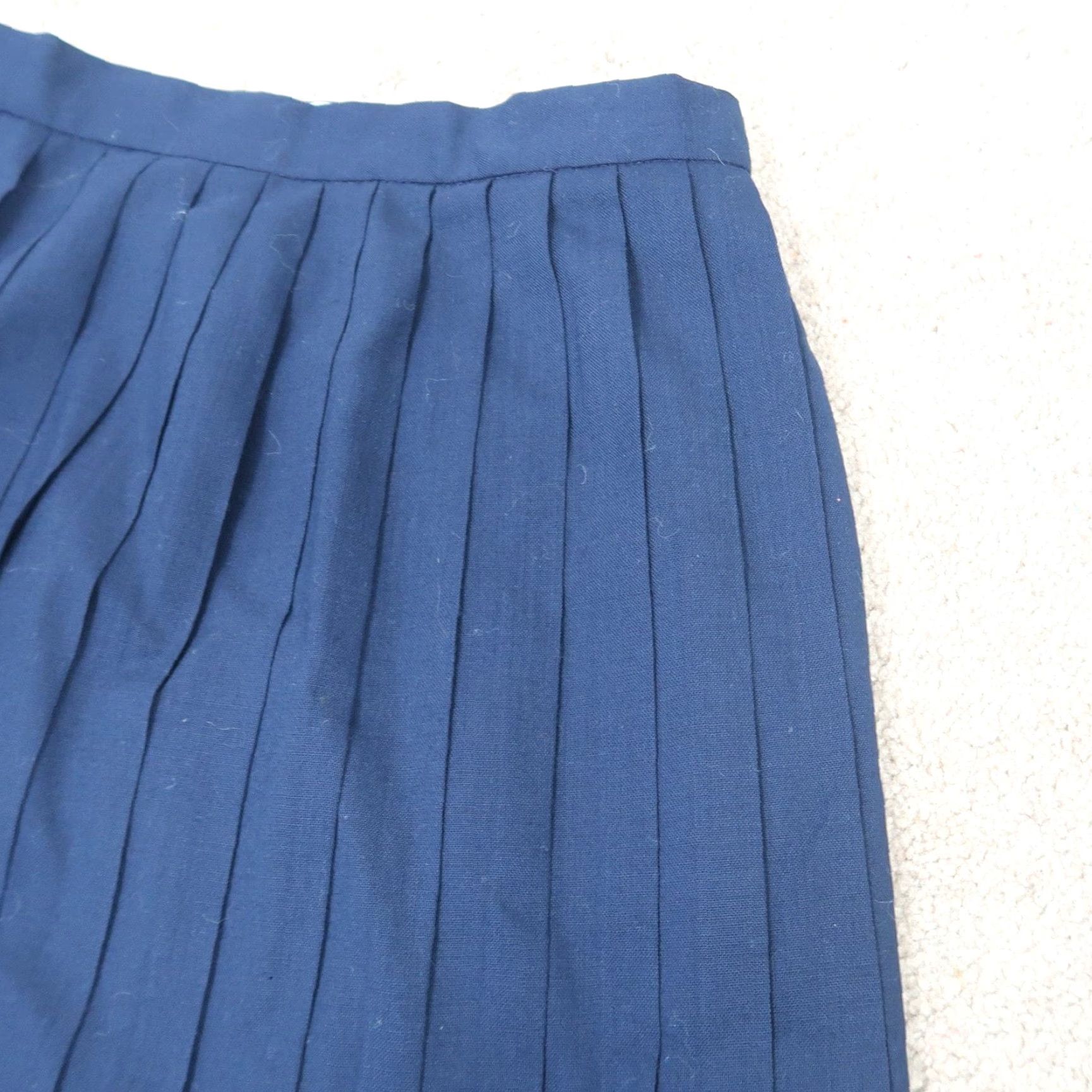 Vintage VINTAGE JH Collectibles Skirt Navy Blue Wool Midi A-Line 8 Women Wool 80s Skirt Body Workwear Mens? Size 30" / US 8 / IT 44 - 2 Thumbnail