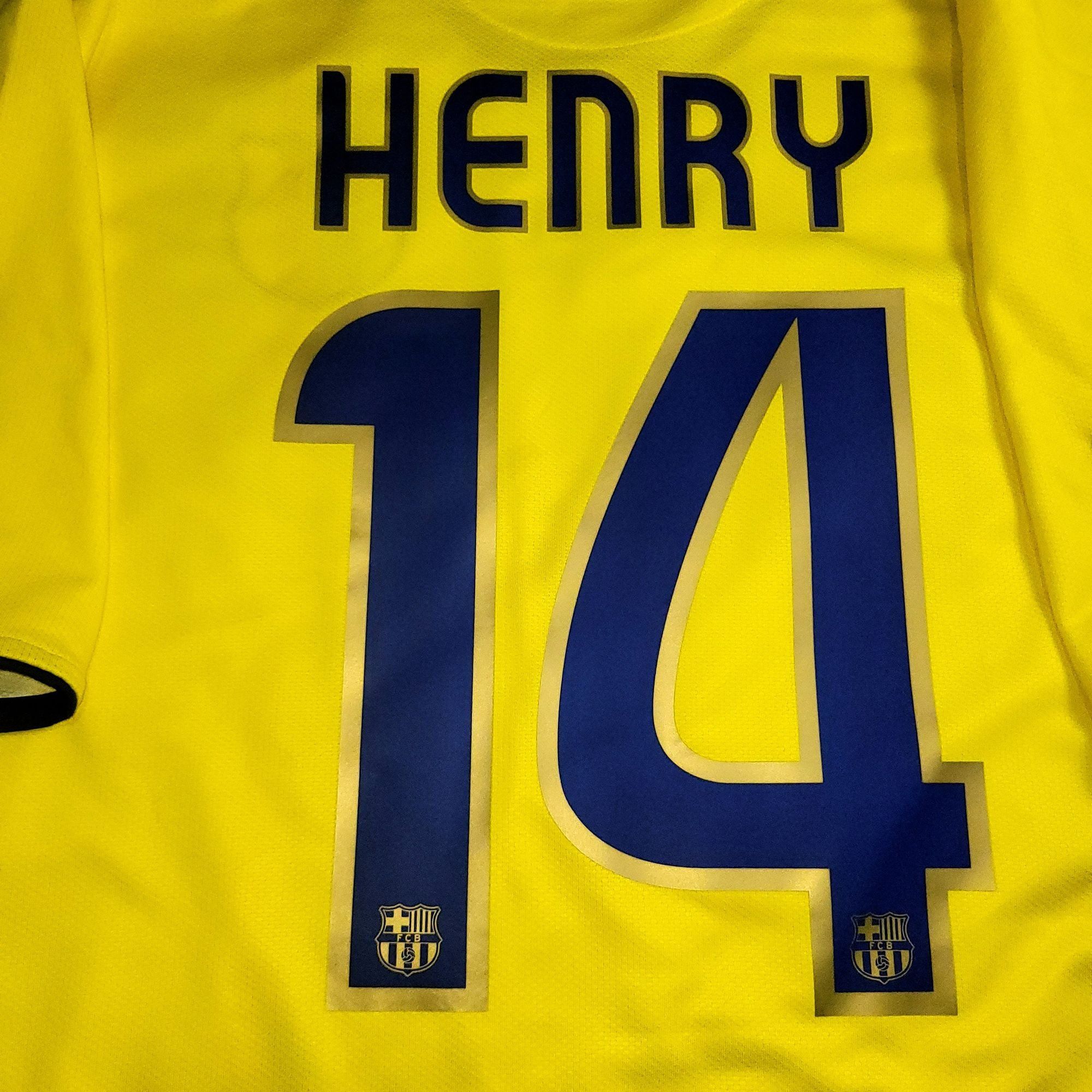 Nike Henry Barcelona TREBLE SEASON 2008 2009 Away Soccer Jersey Size US XL / EU 56 / 4 - 3 Thumbnail