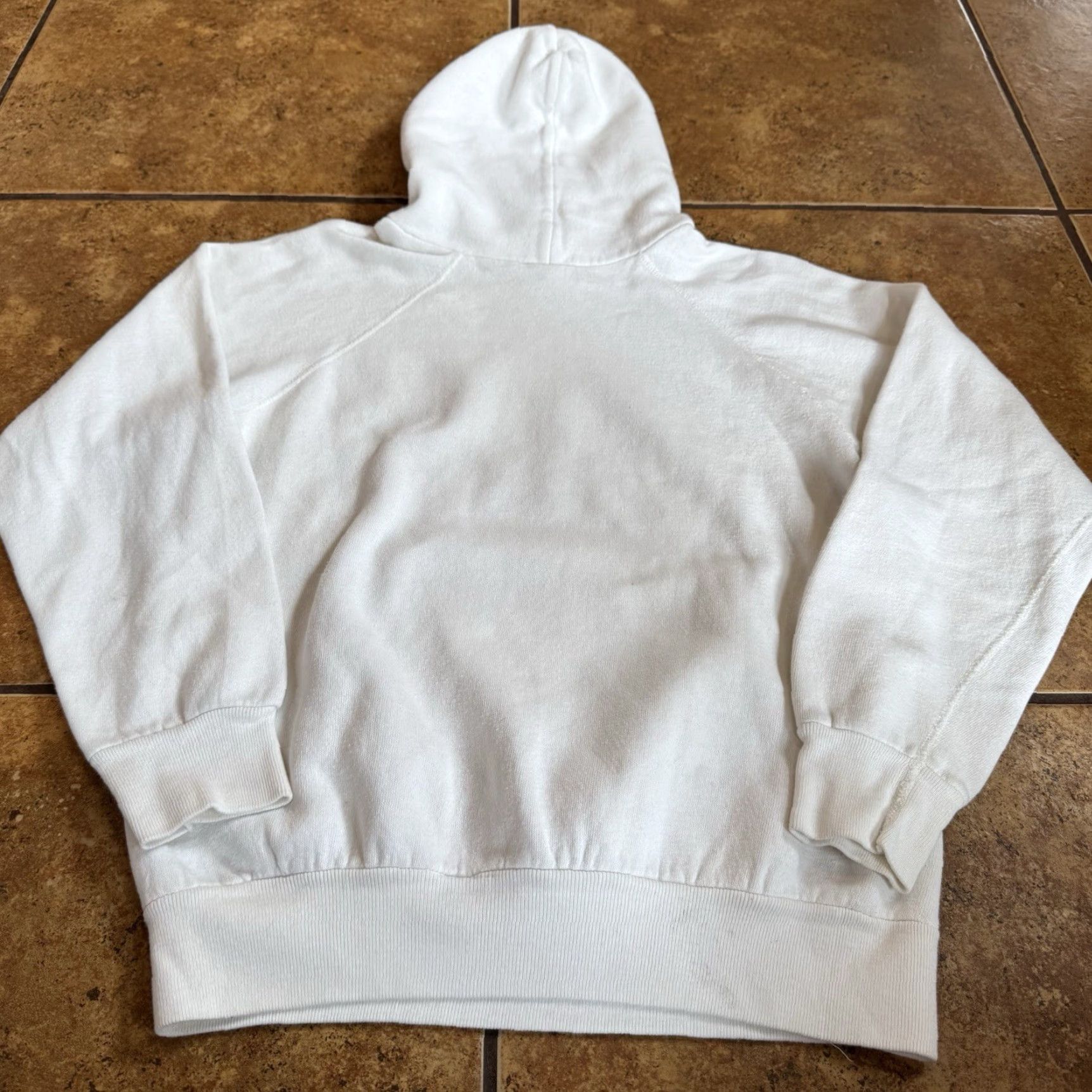 Vintage VINTAGE Arizona State Hoodie Sweatshirt Men L White 80s 70s flock print USA Size US L / EU 52-54 / 3 - 3 Thumbnail