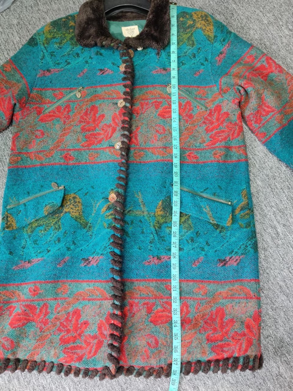 Japanese Brand Vintage Ville D Azur Wool Aztech Long Coat Nice Design Size US L / EU 52-54 / 3 - 15 Thumbnail
