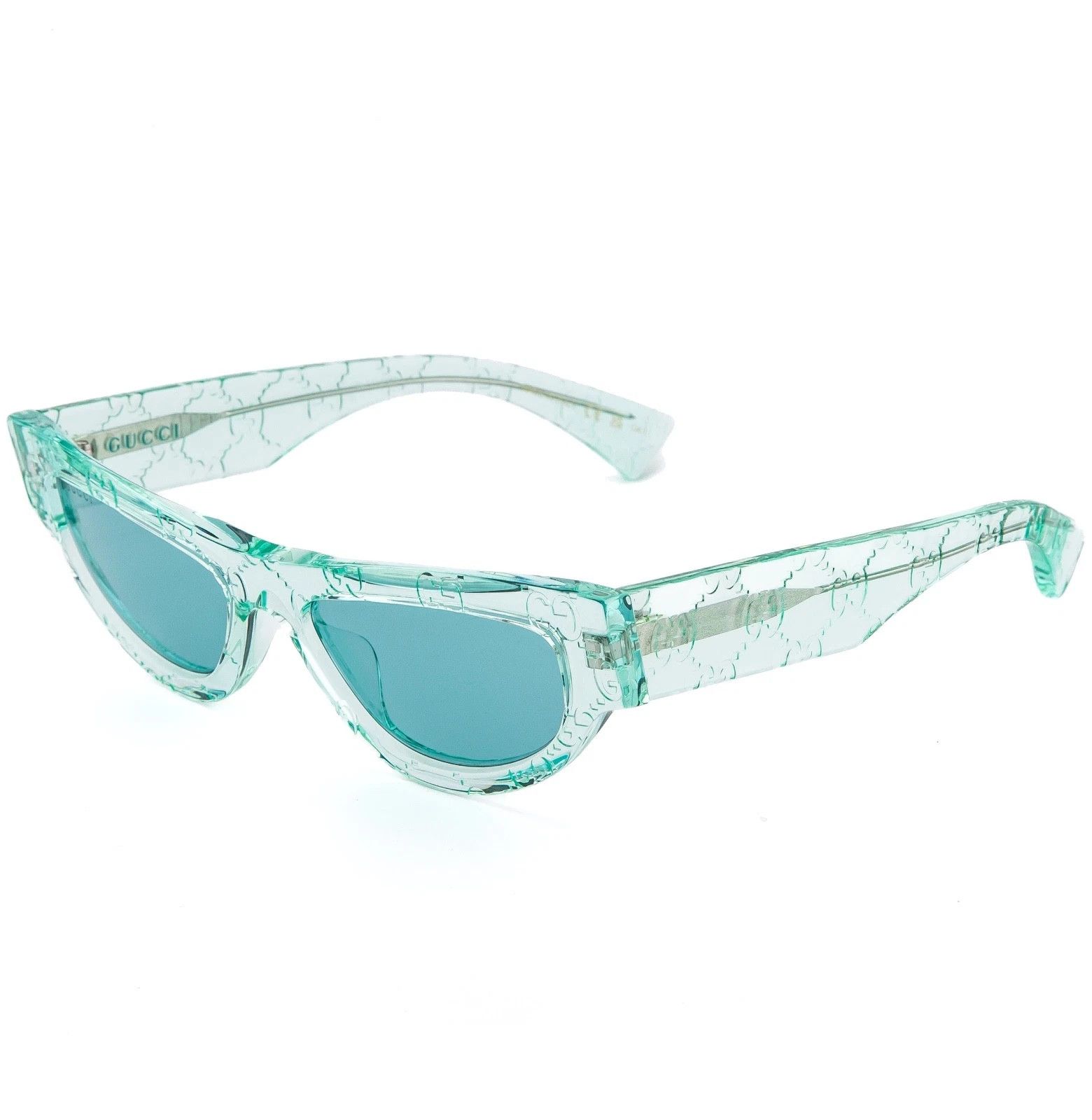 Gucci GUCCI GG1834S Crystal Blue Guccissima 1834 GG Sunglasses 012 Size ONE SIZE - 4 Thumbnail