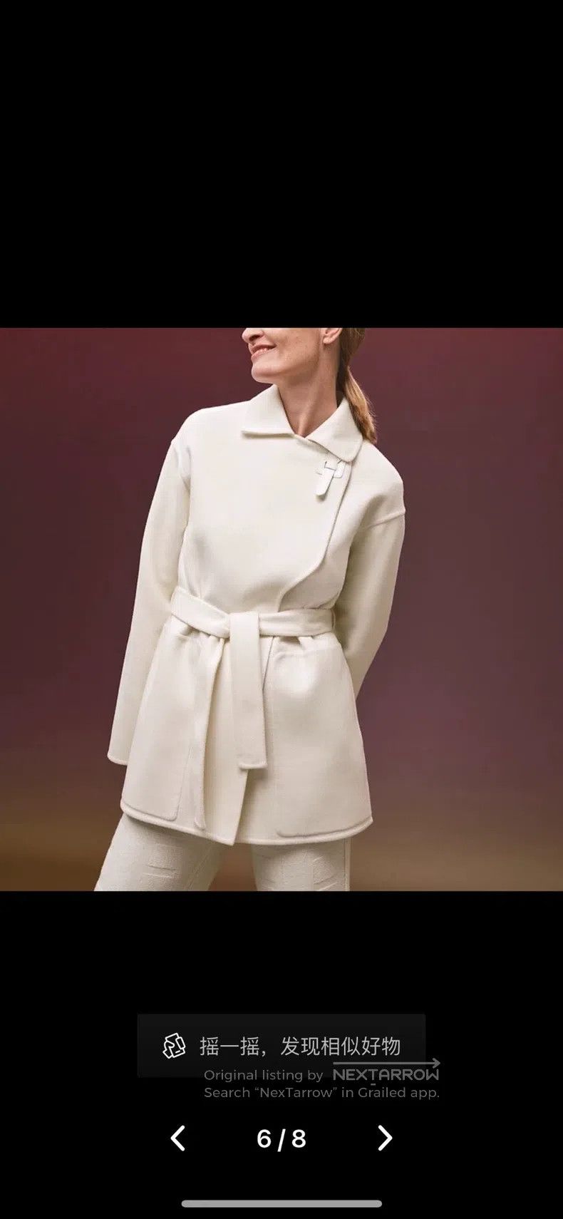 Hermes Hermes Ivory White Cashmere Overcoat Size XS / US 0-2 / IT 36-38 - 1 Thumbnail