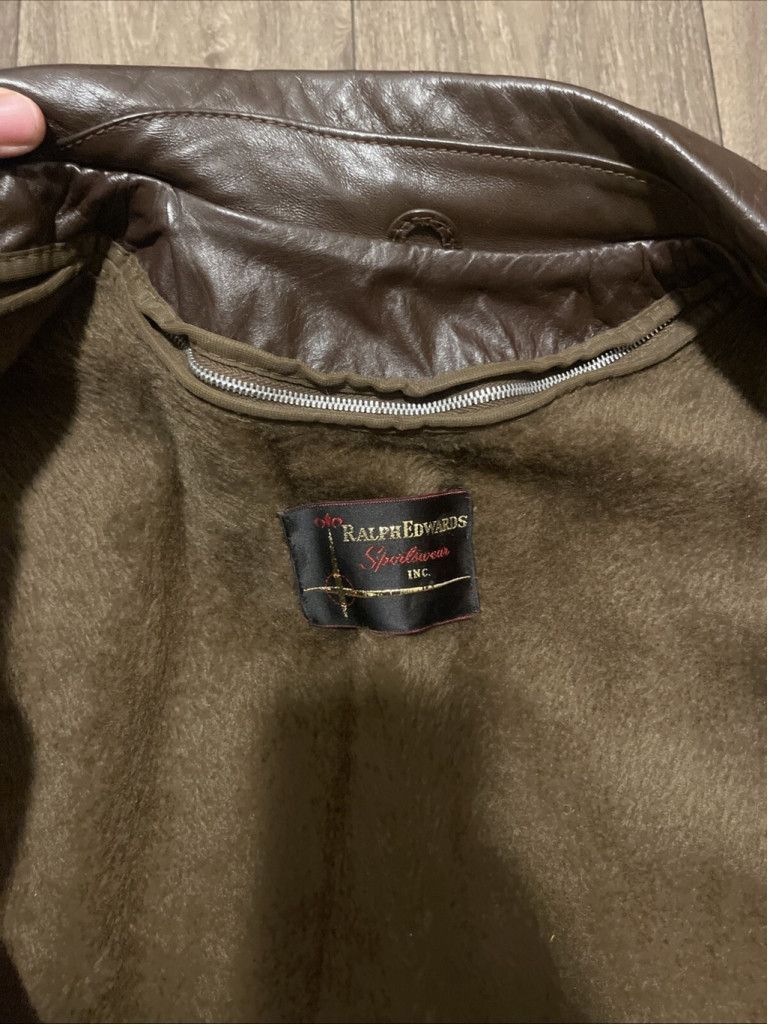 Other Ralph Edward’s Vtg Brown Leather Jacket W/ Faux Fur Inside Size US M / EU 48-50 / 2 - 7 Thumbnail