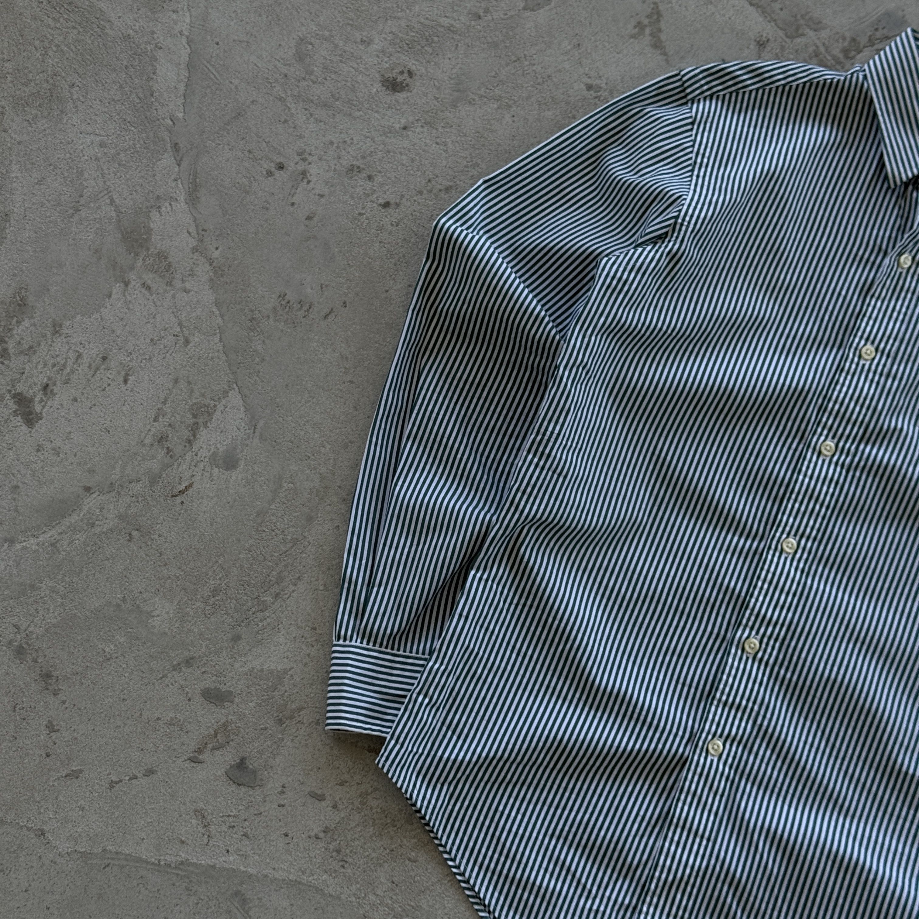 Polo Ralph Lauren Polo Ralph Lauren Green White Striped Slim Fit Shirt Small Size US S / EU 44-46 / 1 - 3 Thumbnail