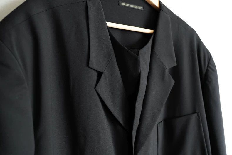 Yohji Yamamoto Yohji Yamamoto Yohji Yamamoto Double Layer Button Jacket Size US M / EU 48-50 / 2 - 2 Thumbnail