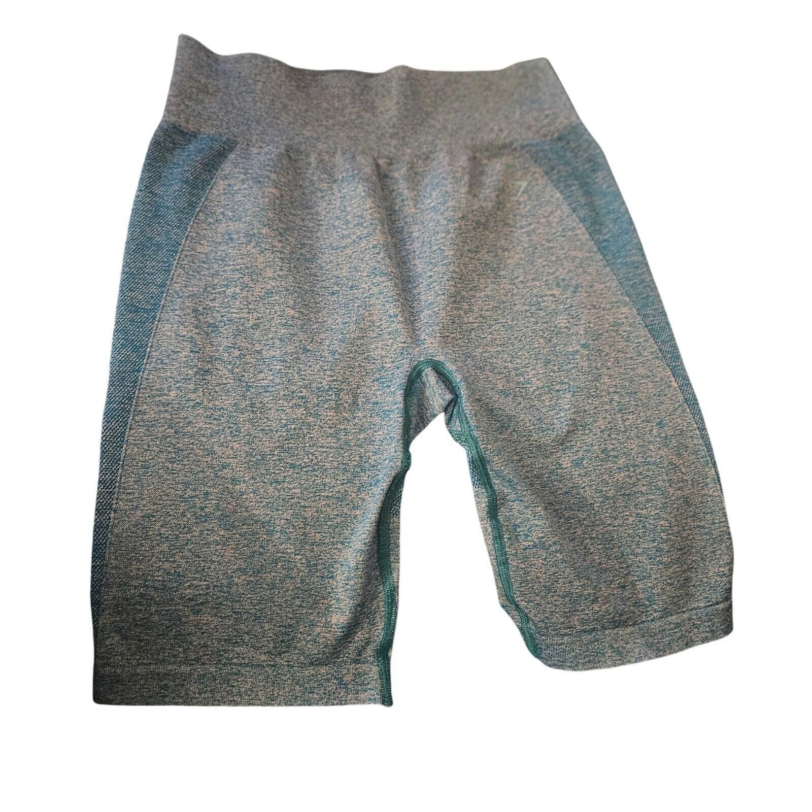 Gymshark Gymshark Women's Compression Shorts - Blue Heather SZ Large Size 36" / US 14 / IT 50 - 2 Thumbnail