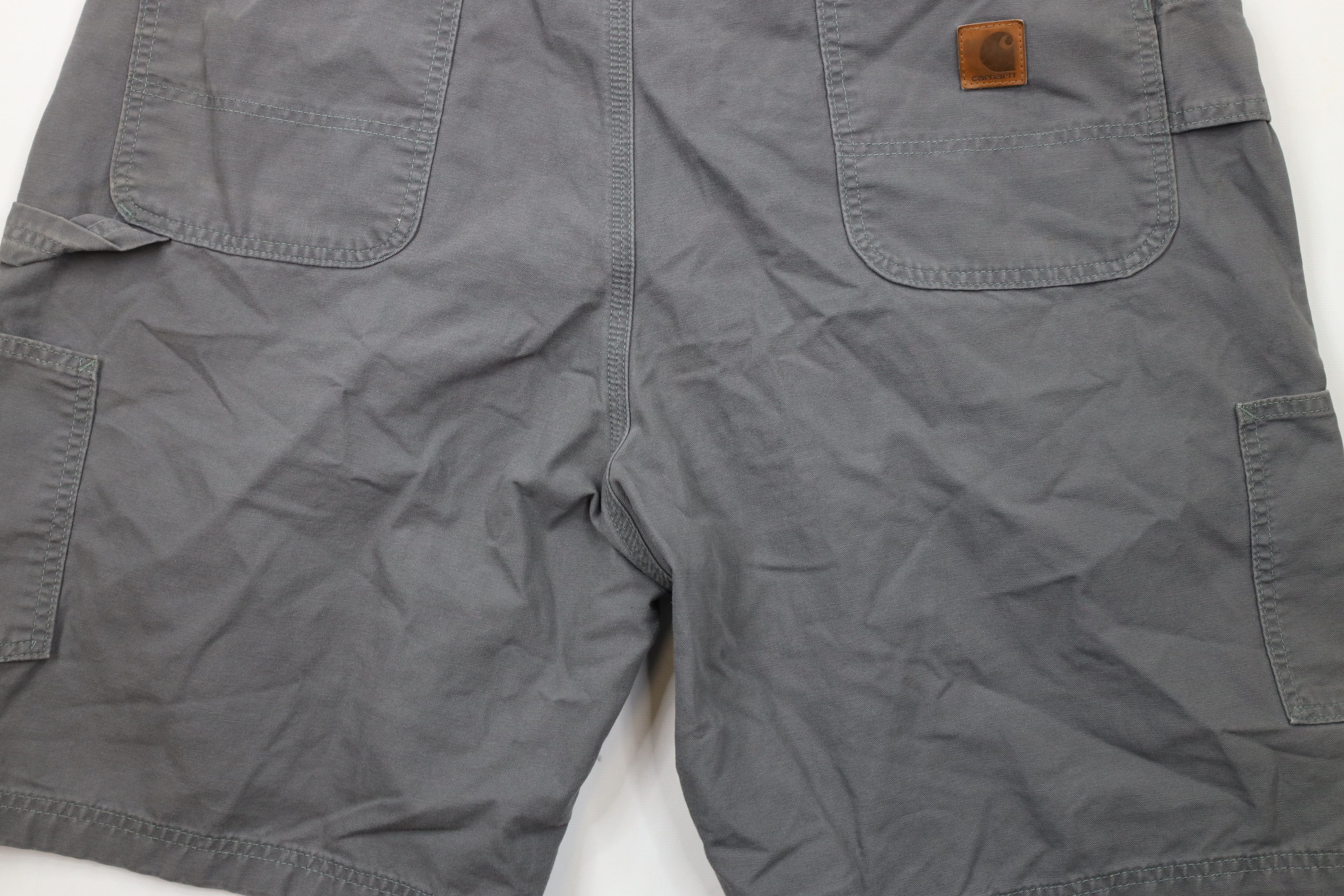 Carhartt × Vintage Vintage Carhartt Original Fit Dungaree Shorts Gray Cotton Size US 42 / EU 58 - 10 Thumbnail