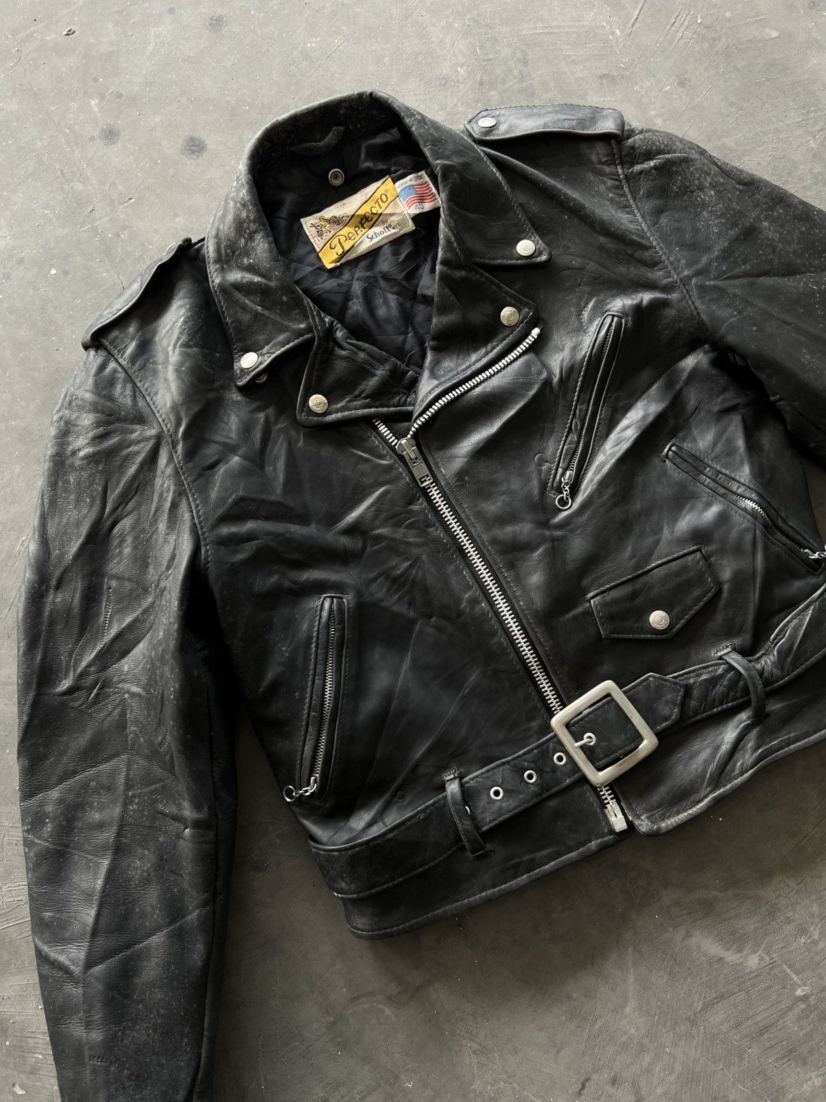 Schott × Vintage Vintage Perfecto By Schott Motorcycle Leather Jacket Size US M / EU 48-50 / 2 - 4 Thumbnail