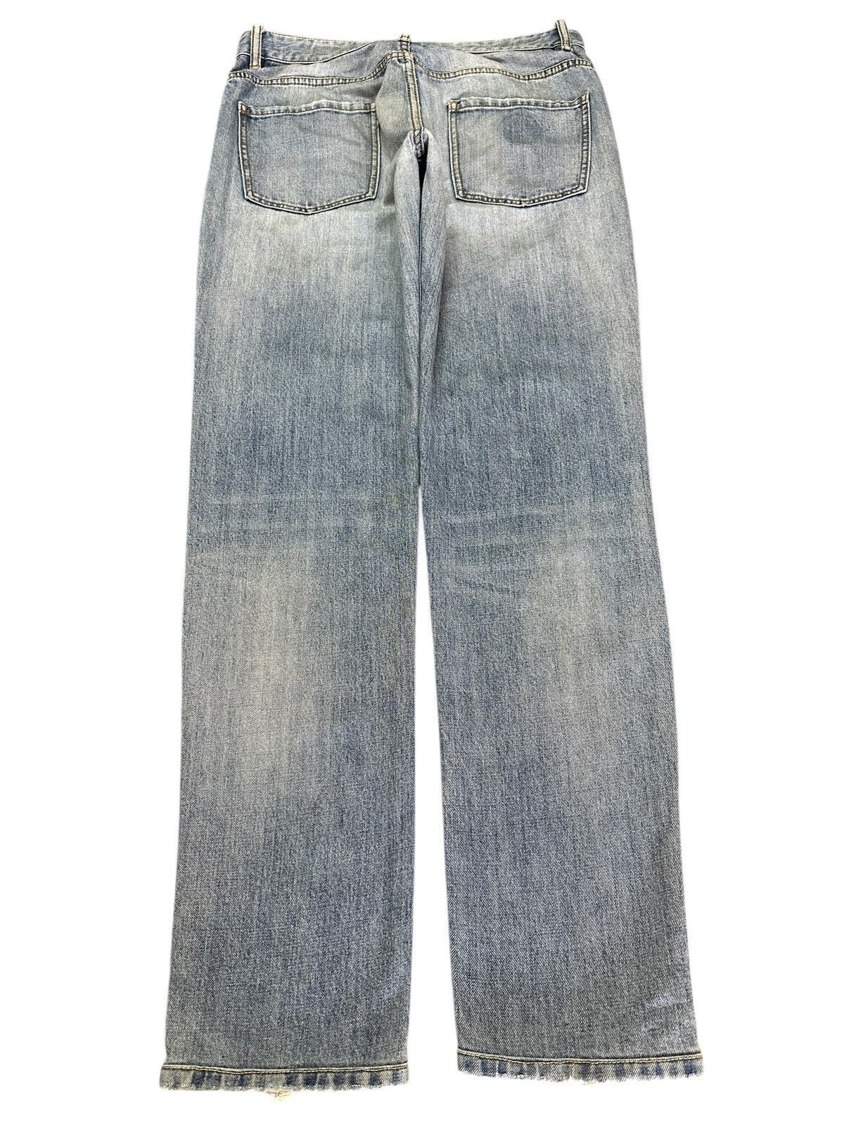 Philipp Plein Philipp Plein Blue Faded Wash Distress Style Jeans Size US 31 - 2 Thumbnail