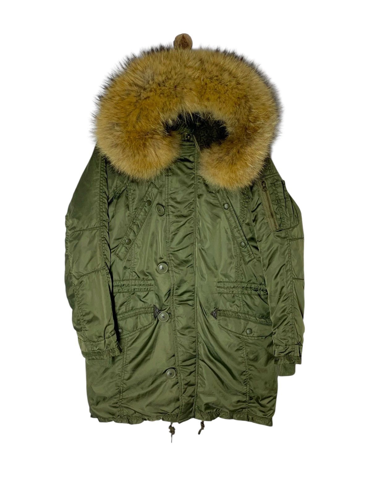 G.O.A Raccoon Fur Hoodie Military Parka Heavy Weather