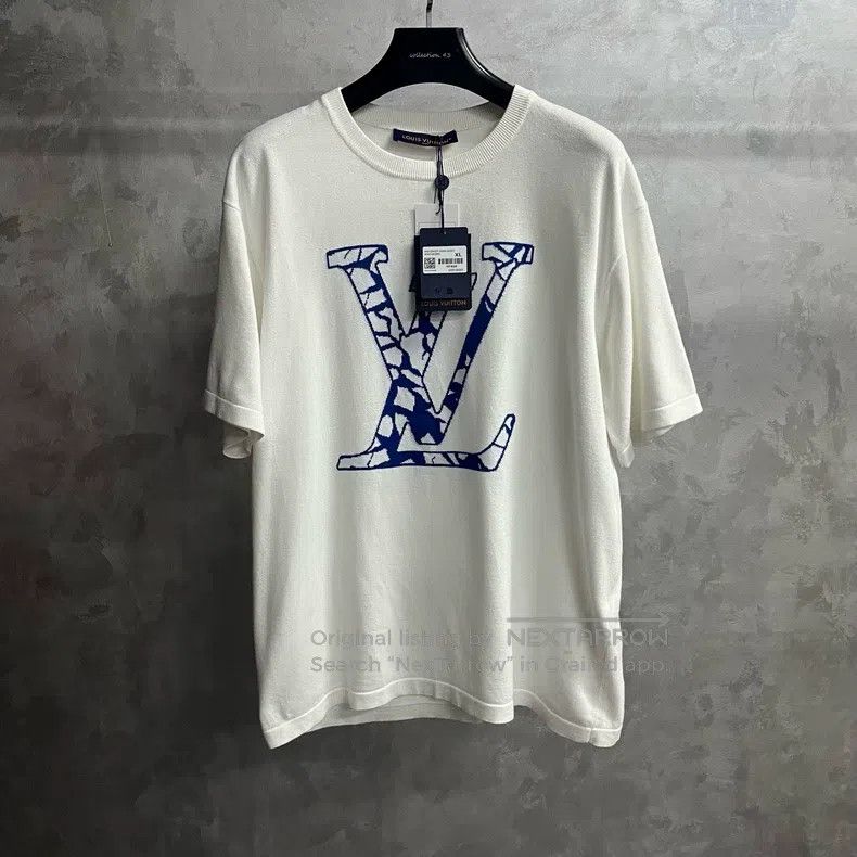 Louis Vuitton Louis Vuitton White Logo monogram printed short sleeve T-s Size US XL / EU 56 / 4 - 1 Thumbnail