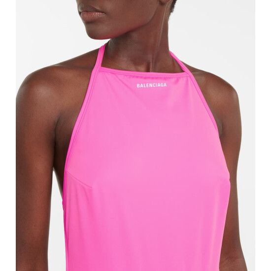 Balenciaga o1in1g0824 Halterneck Swimsuit in Pink Size M / US 6-8 / IT 42-44 - 4 Thumbnail