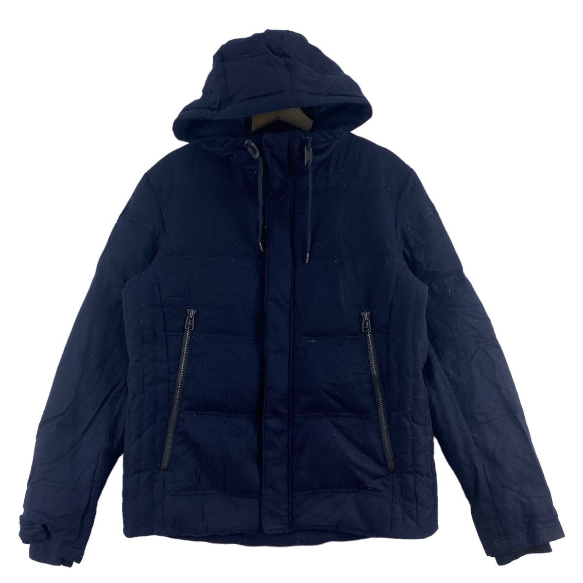 Issey Miyake TETE HOMME Issey Miyake Navy Puffer Hooded Bomber Jacket Size US L / EU 52-54 / 3 - 1 Thumbnail