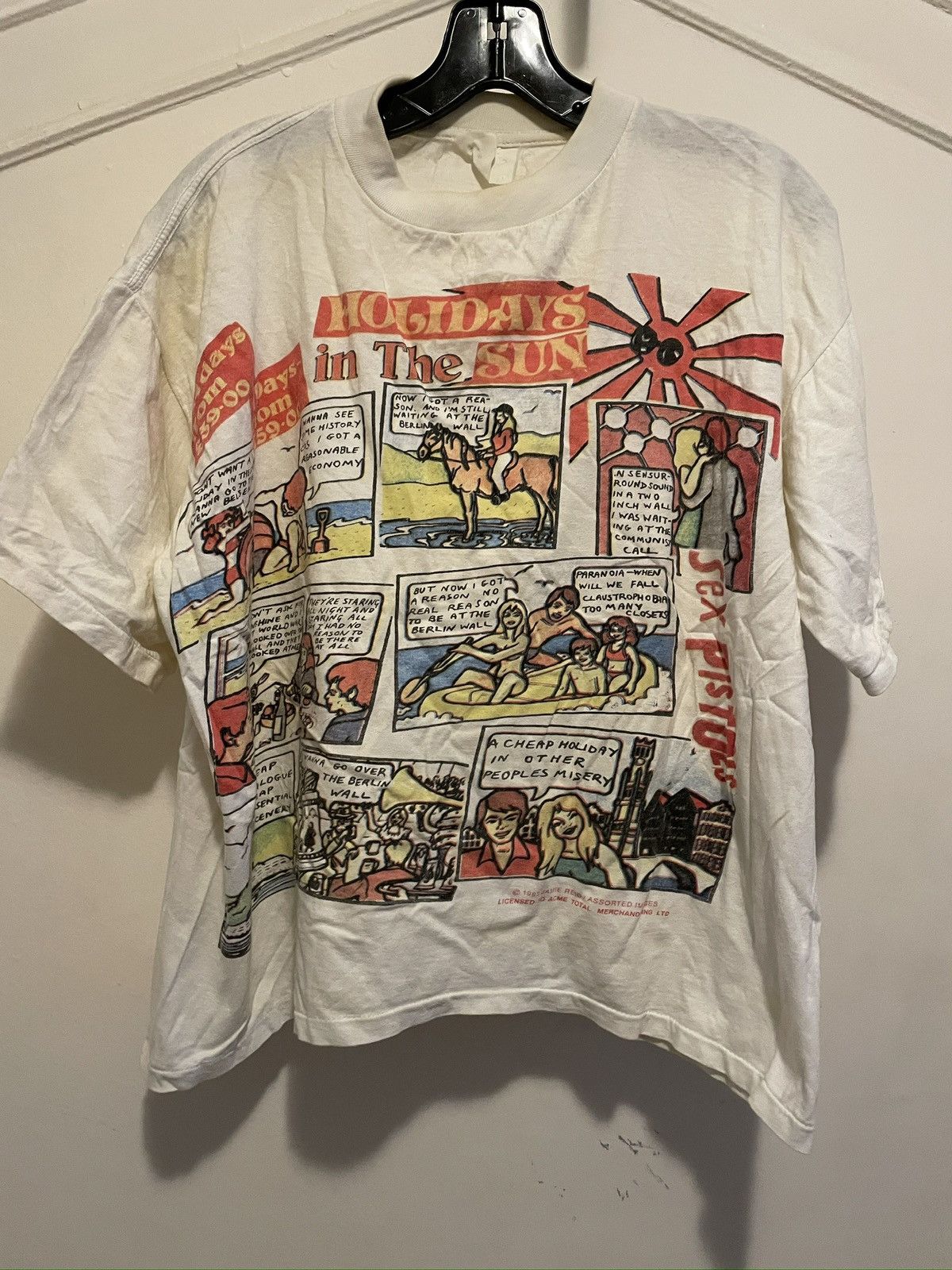 Other 1989 Jamie Reid SEX PISTOL HOLIDAY IN THE SUN Shirt Sz Large Size US L / EU 52-54 / 3 - 1 Thumbnail