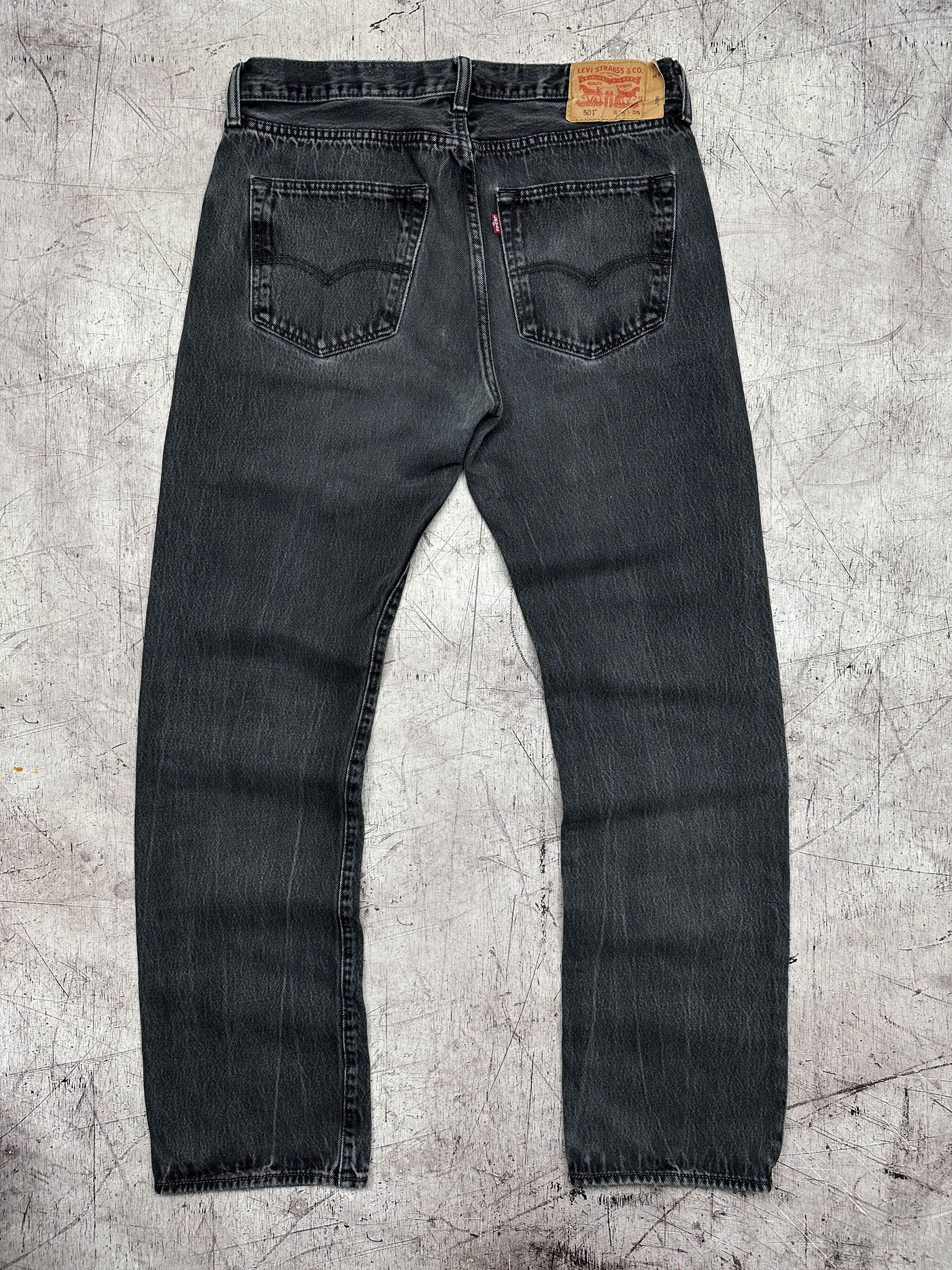 Levi's Levi's 501 Mens Washed Denim Pants Jeans Size 36 x 36 Size US 36 / EU 52 - 1 Thumbnail