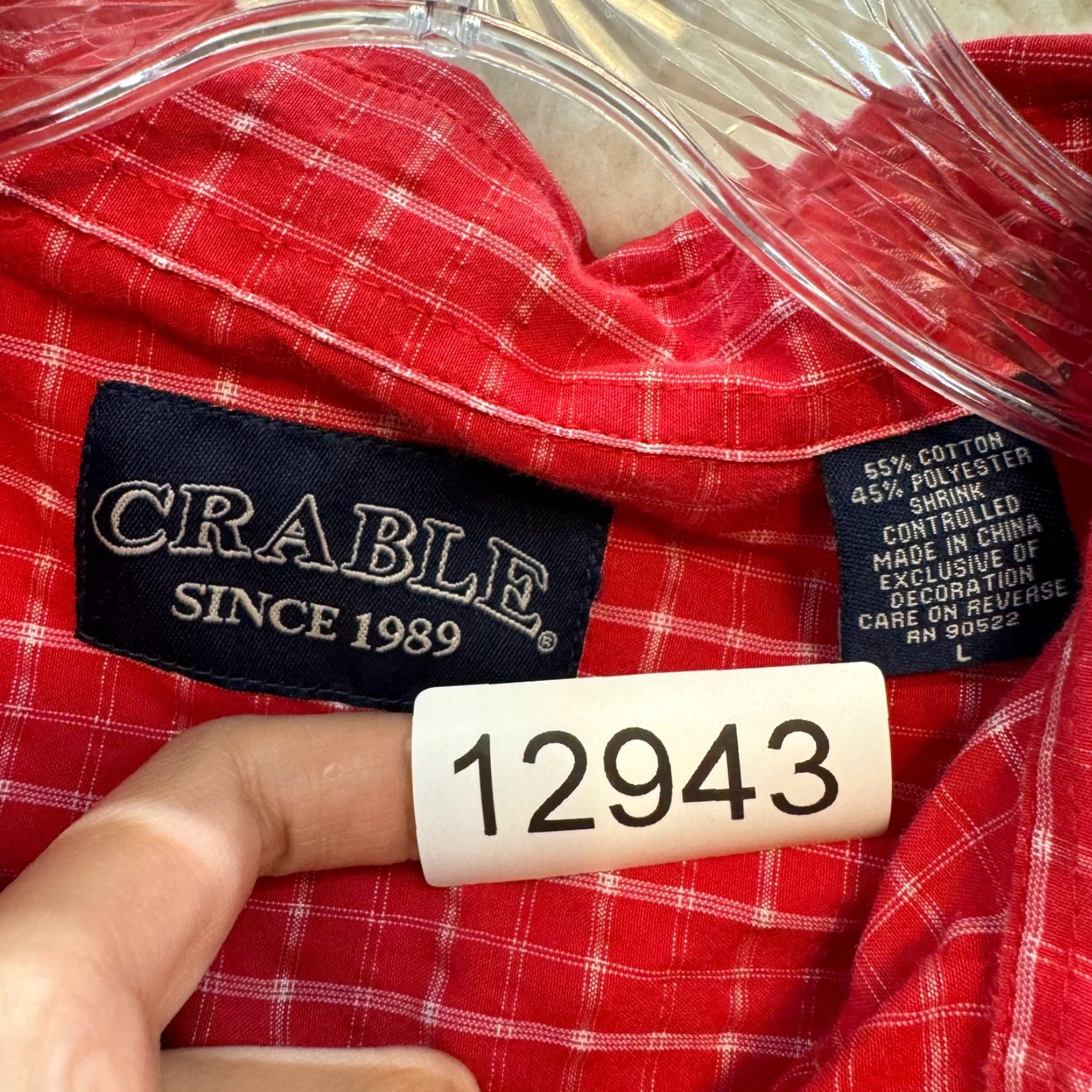 Vintage Crable Ohio State Button-Up Shirt Red Plaid Long Sleeve College University Mens L Size US L / EU 52-54 / 3 - 8 Thumbnail