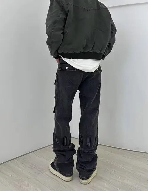VIBE Vintage studded multi-pocket washed rare jeans Size US 34 / EU 50 - 8 Thumbnail