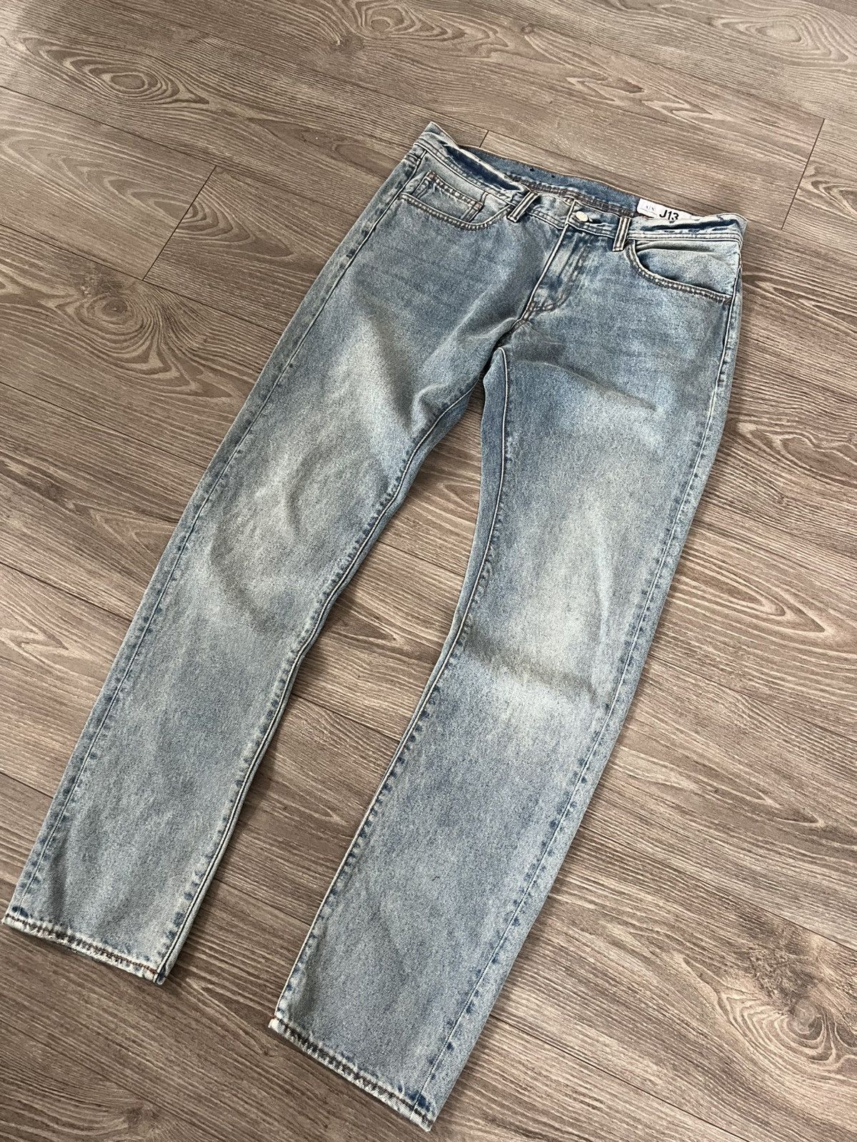 Armani Exchange × Designer ‼️Armani Excange J13 Icon Period Box Logo Denim Jeans‼️ Size US 33 - 15 Thumbnail