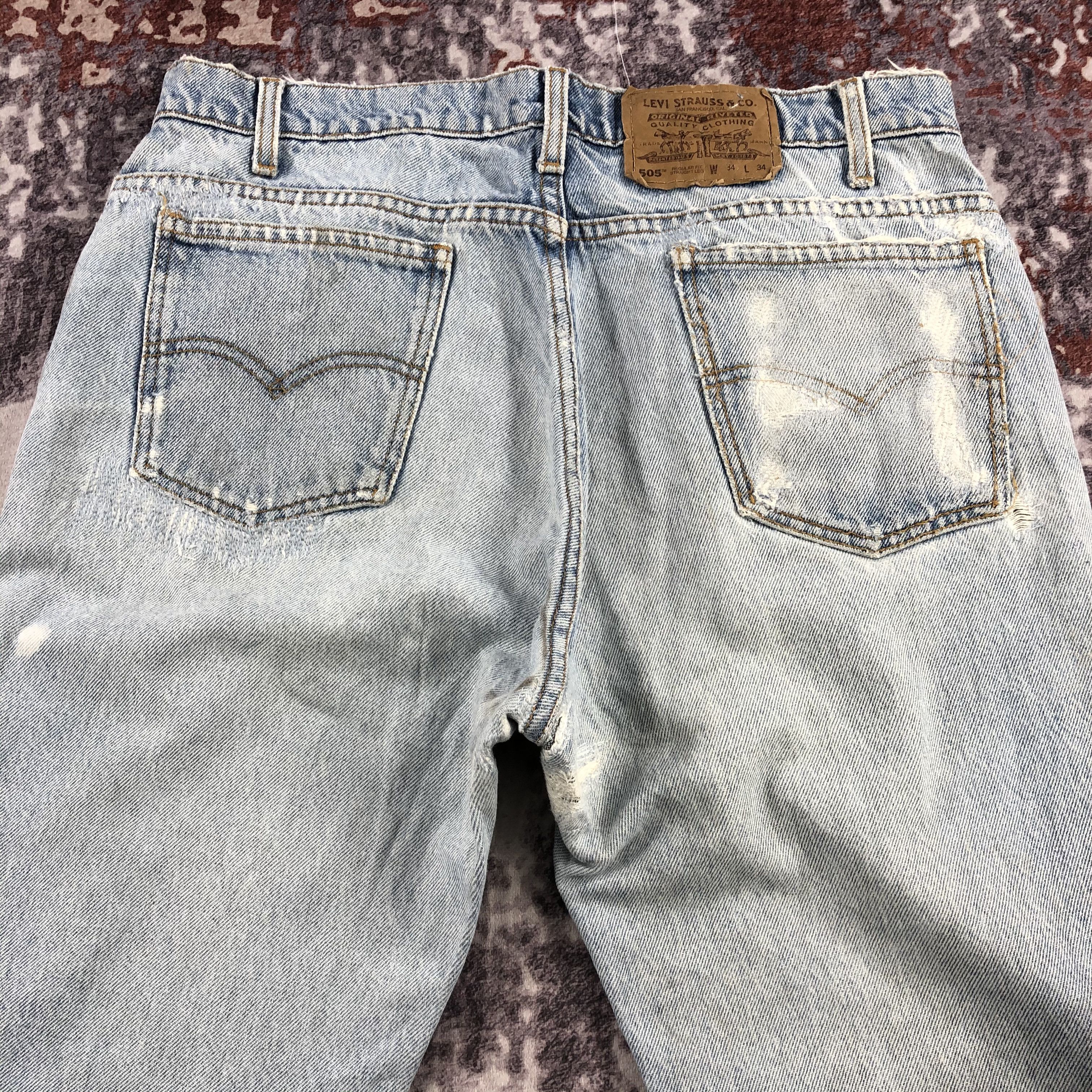 Levi's × Vintage 90s Vintage Light Wash Levis 505 Jeans-JM2662 Size US 34 / EU 50 - 5 Thumbnail