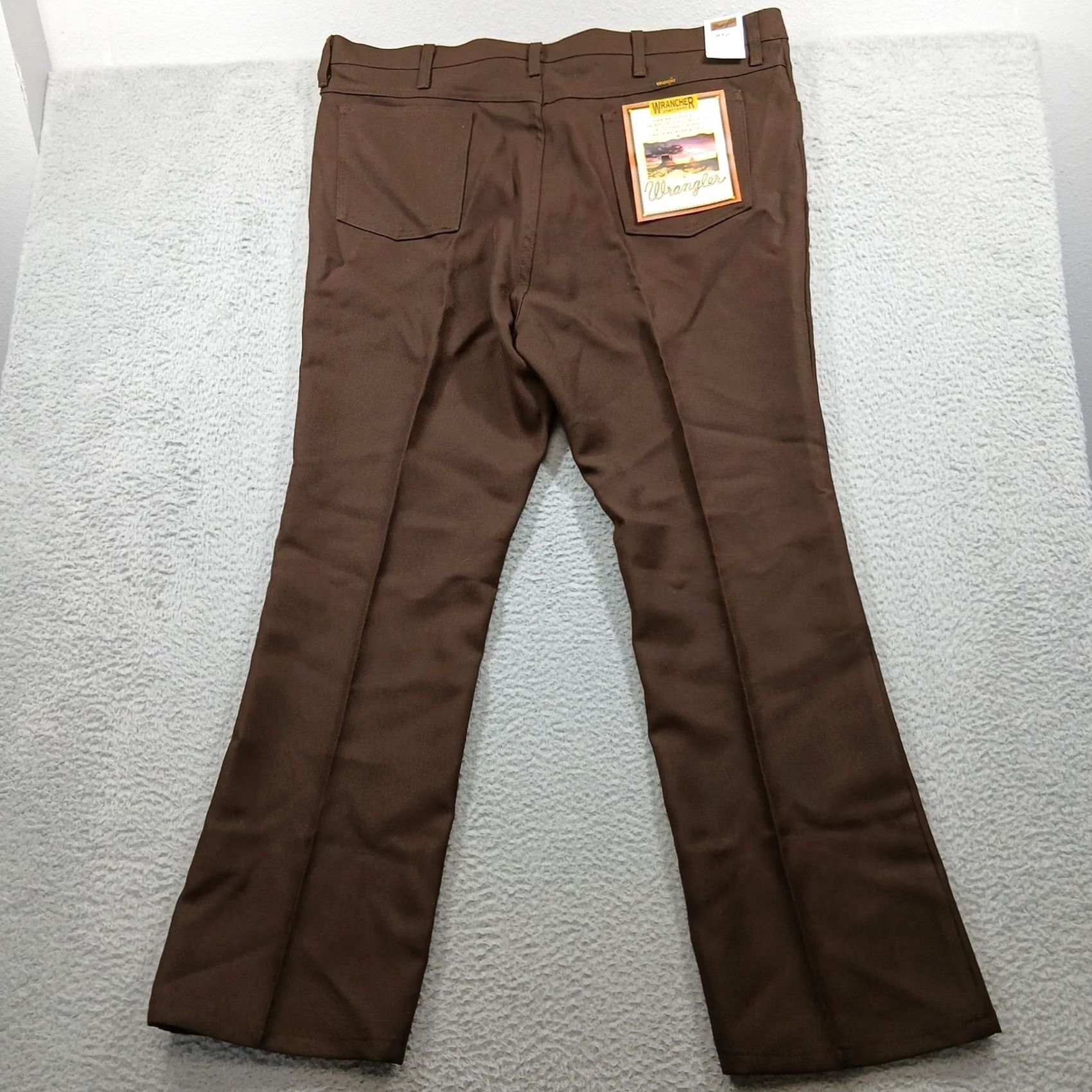 Wrangler Wrangler Wrancher Boot Jeans Mens 46x32 Brown Polyester Western Cowboy Size US 30 / EU 46 - 3 Thumbnail