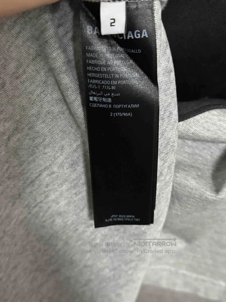 Balenciaga Balenciaga 3B Logo Black Gray Short Sleeve Tee. Size US L / EU 52-54 / 3 - 3 Thumbnail