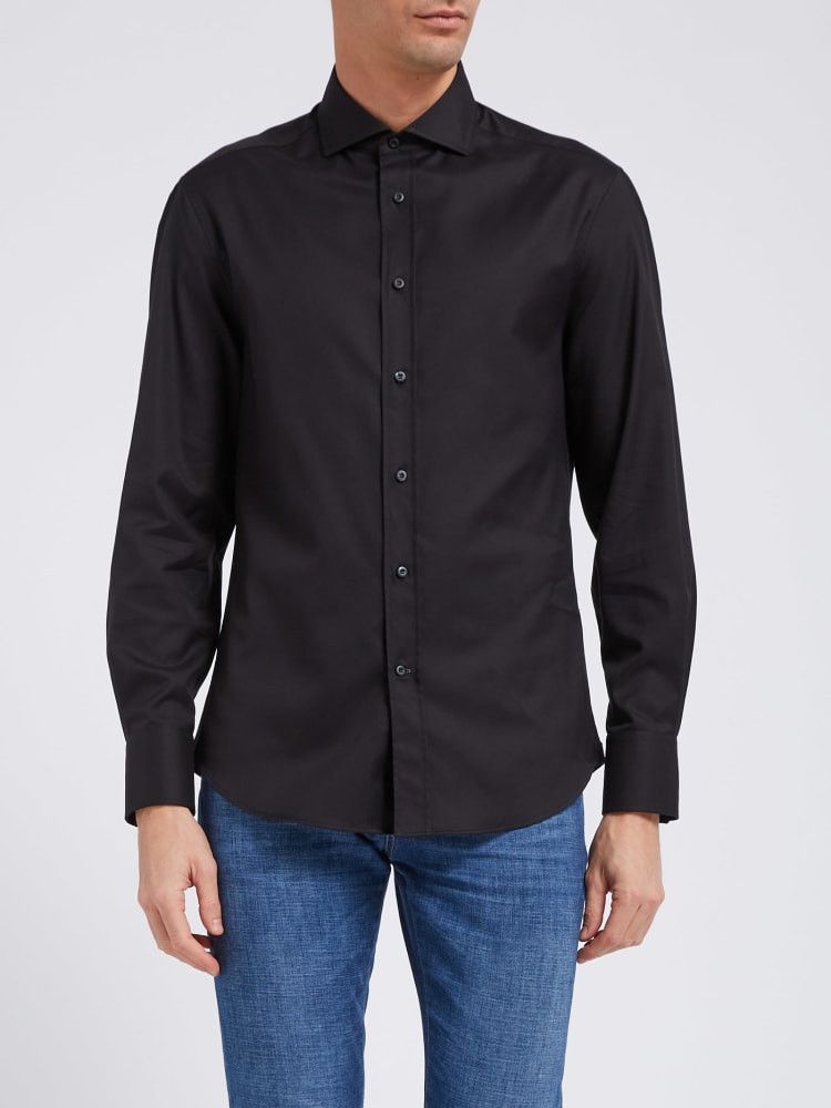 Brunello Cucinelli o1w1db10924 Shirt in Black Size US XL / EU 56 / 4 - 1 Preview