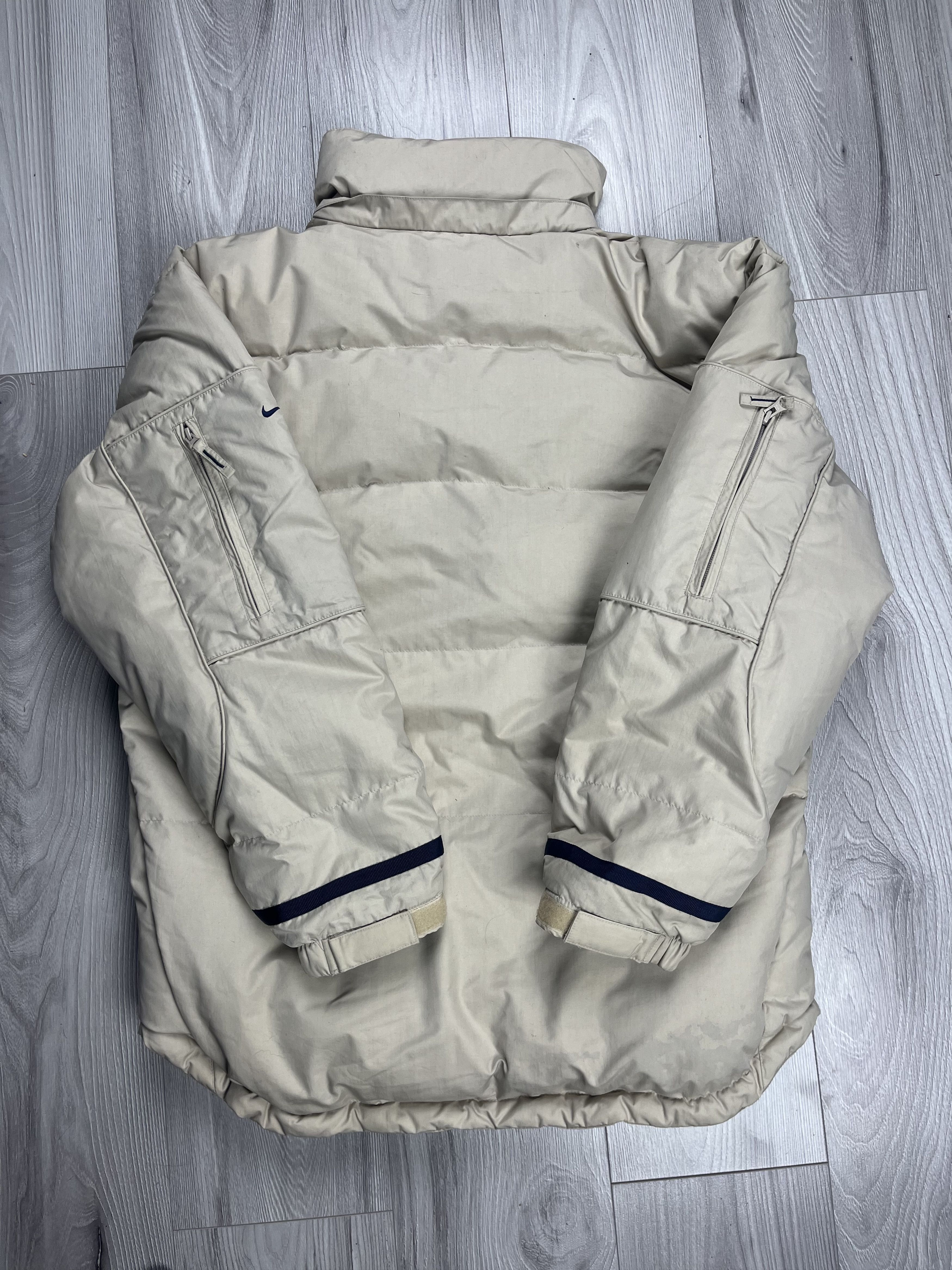 Nike Vintage Nike Beige Puffer Down Jacket Size XL Size US XL / EU 56 / 4 - 2 Thumbnail