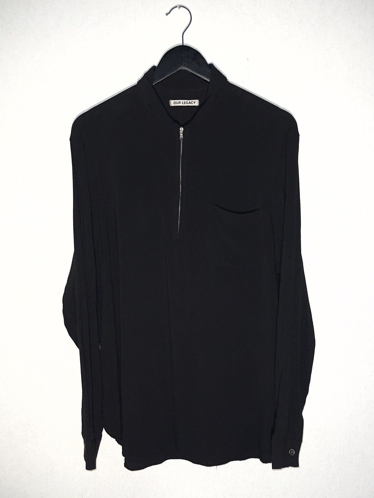 Our Legacy Our Legacy Shawl Zip Shirt – 100% Viscose Size US M / EU 48-50 / 2 - 1 Thumbnail