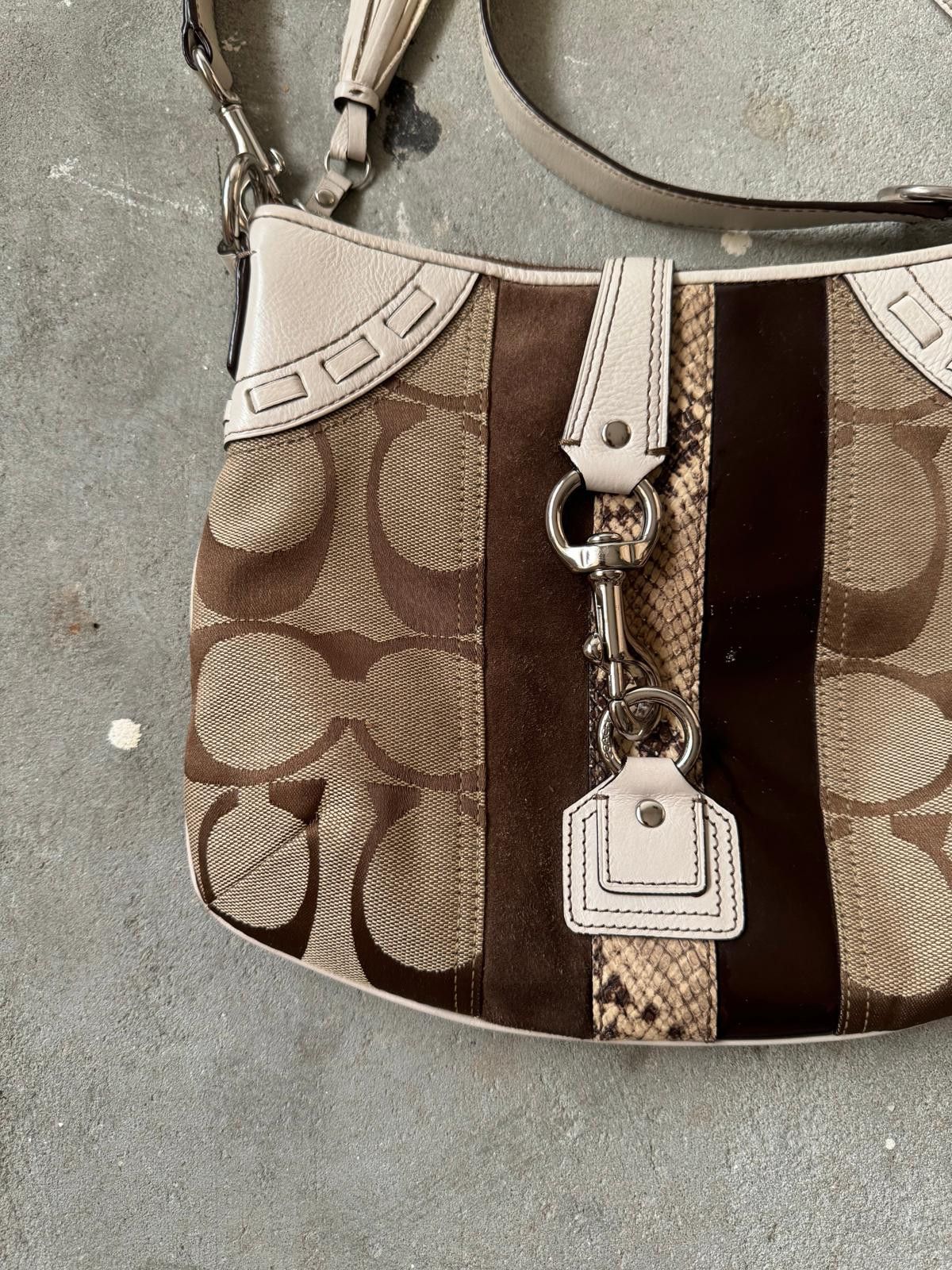 Coach Coach 2Way Signature Python Stripe Hand Bag Size ONE SIZE - 2 Thumbnail