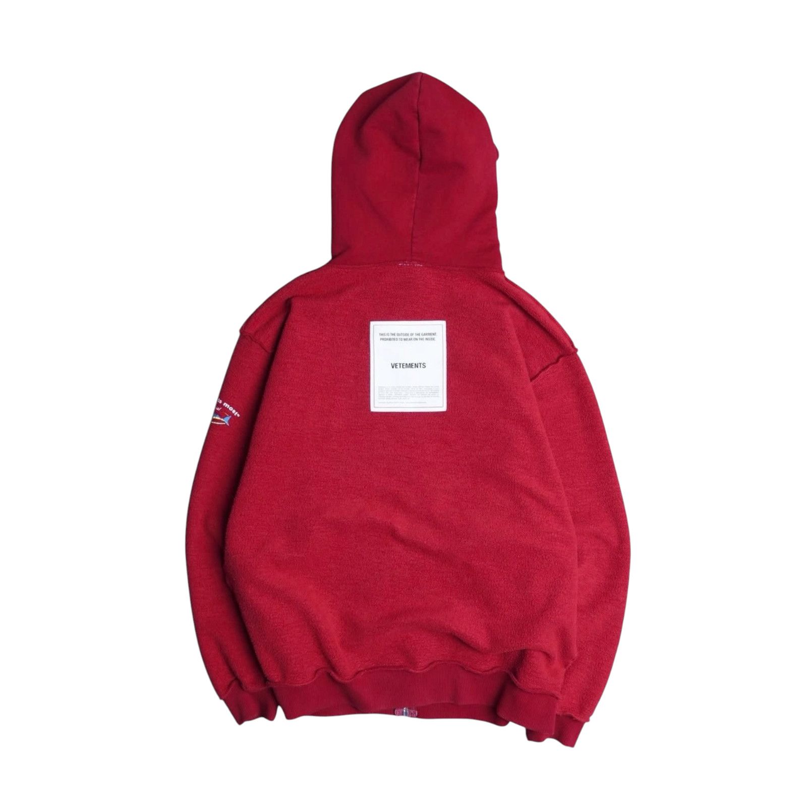 Vetements Vetements SS16 Inside Out Offshore Zip-Up Hoodie Size US M / EU 48-50 / 2 - 2 Thumbnail
