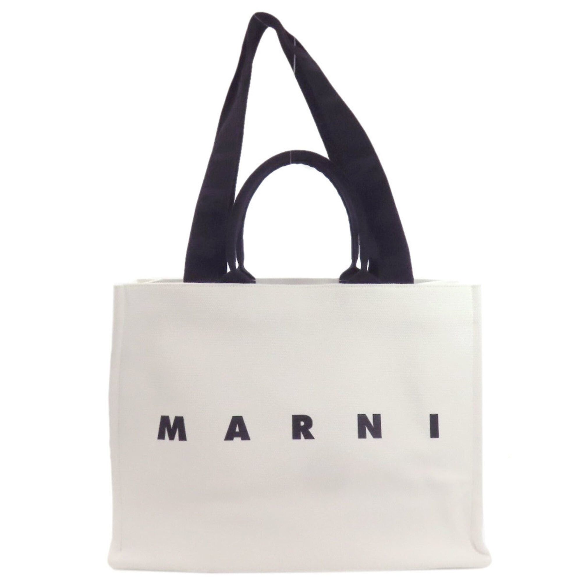 Marni Marni Logo Print 2-Way Tote Bag, Canvas, Women's Size ONE SIZE - 1 Thumbnail
