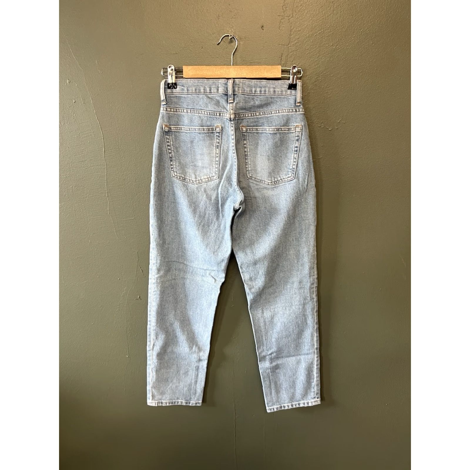 Everlane Everlane Jeans Womens 26 Ankle 90s Light Wash Blue Denim Button Fly Cheeky Size 26" / US 2 / IT 38 - 2 Thumbnail