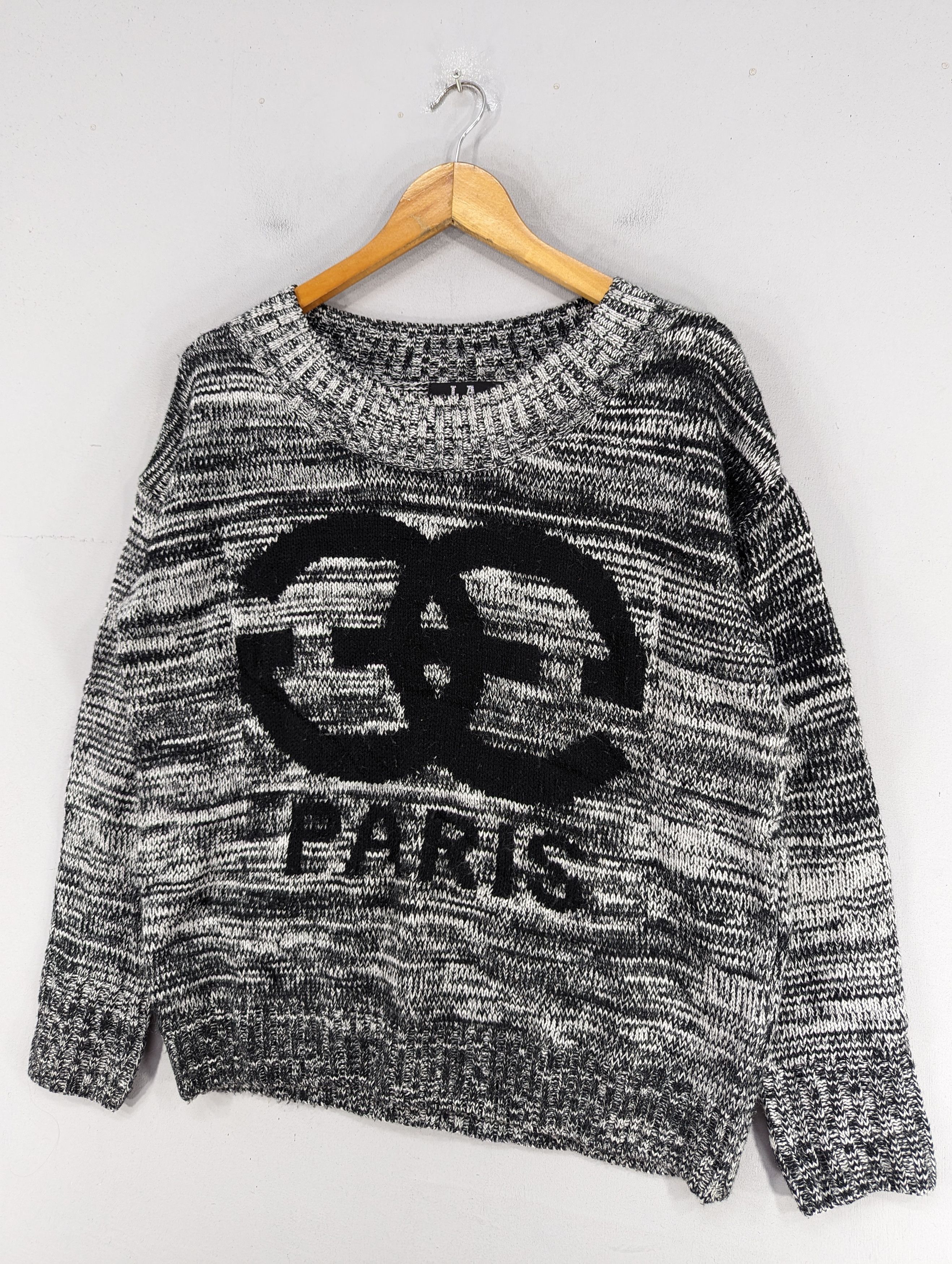Aran Isles Knitwear × Japanese Brand L.A Paris Chanel Parody Knit Sweater Cardigan Size M / US 6-8 / IT 42-44 - 2 Thumbnail