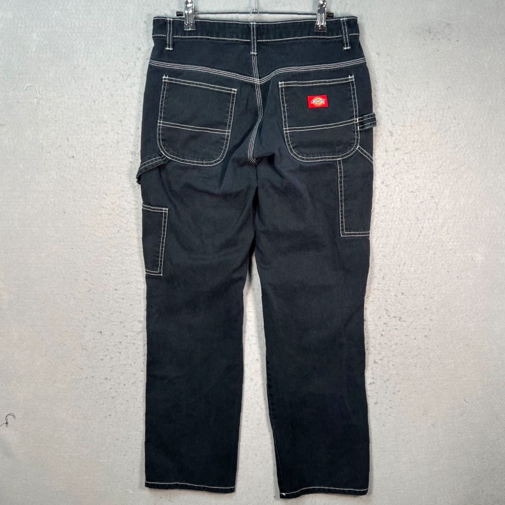 Dickies Dickies Womens Jeans Size 5 27 Black Relaxed Fit 5-Pocket Denim Carpenter Straight Mens/Womens? Size 27" / US 4 / IT 40 - 2 Thumbnail