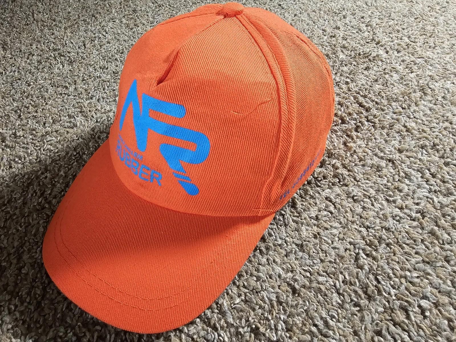 NASCAR AmericanFarm Rubber Farm Hat Cap Orange Adult Strapback O6 Size ONE SIZE - 1 Thumbnail