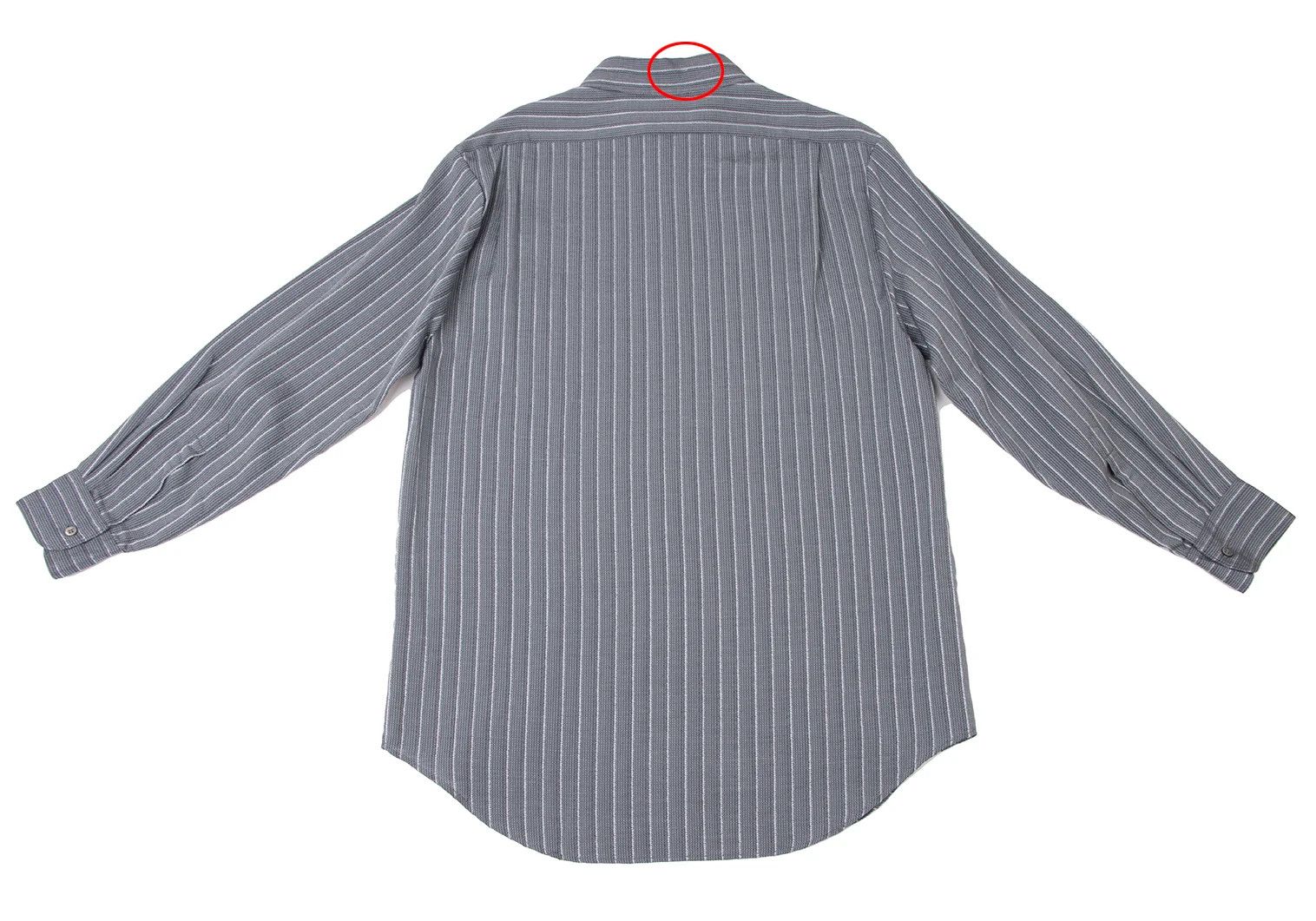 Armani Collezioni Rayon Cotton Stripe Shirt in Gray, Size L Size US XXS / EU 40 - 13 Thumbnail