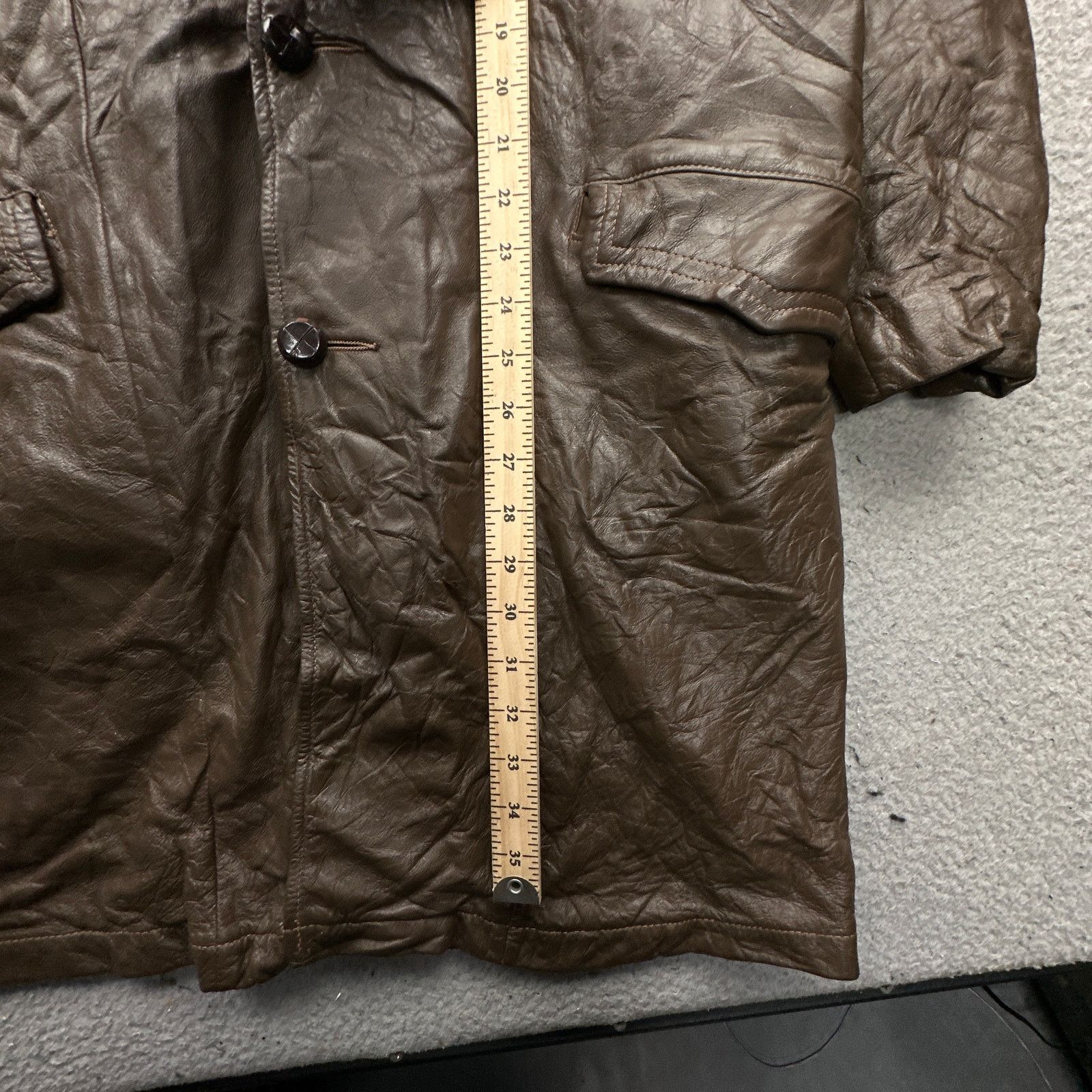 Other Vintage 70s Grais Cabretta Leather Coat Jacket Mens 40 M Size US M / EU 48-50 / 2 - 7 Thumbnail