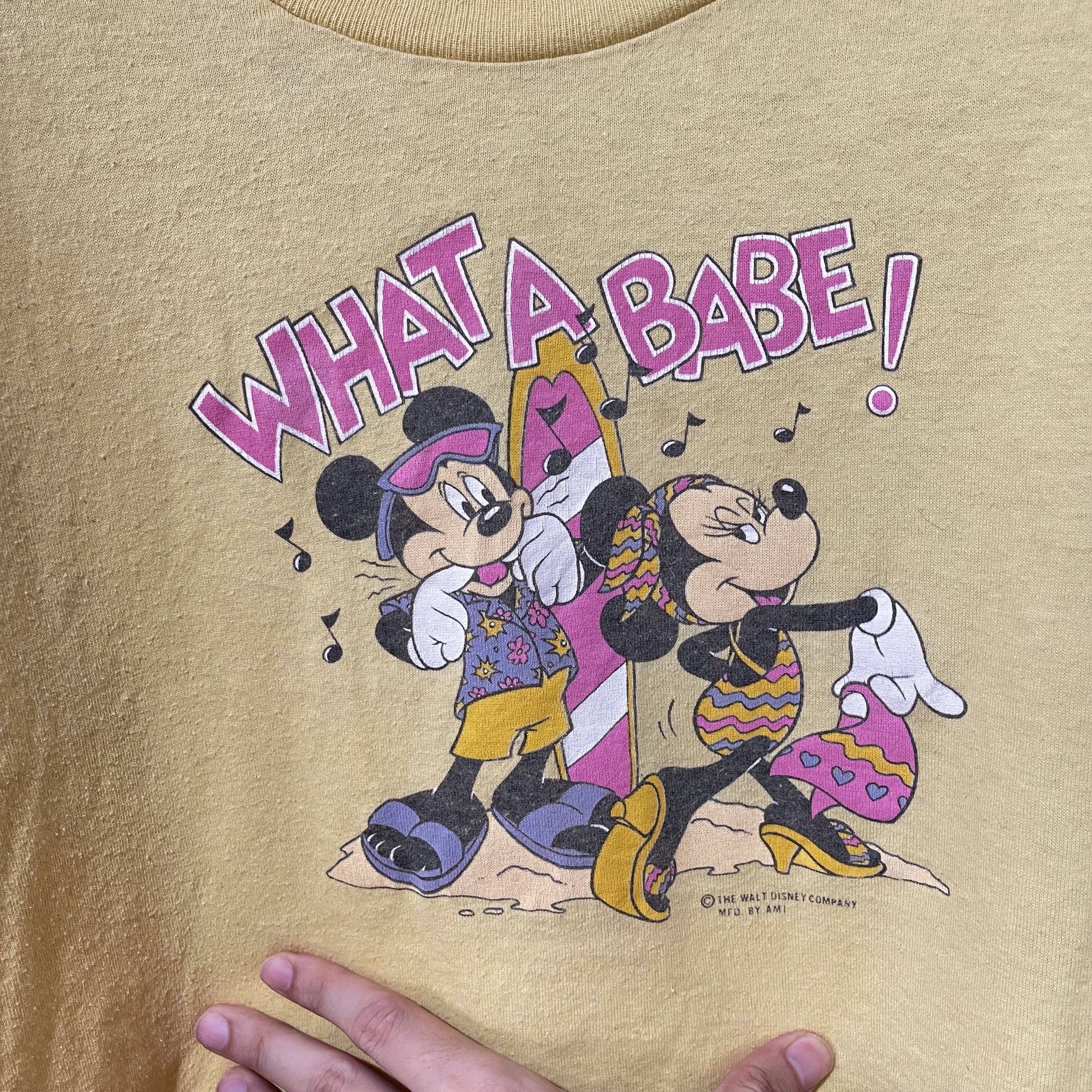 Mickey Mouse Vintage 90s Mickey Mouse What a Babe Disney Crop Size L / US 10 / IT 46 - 2 Thumbnail