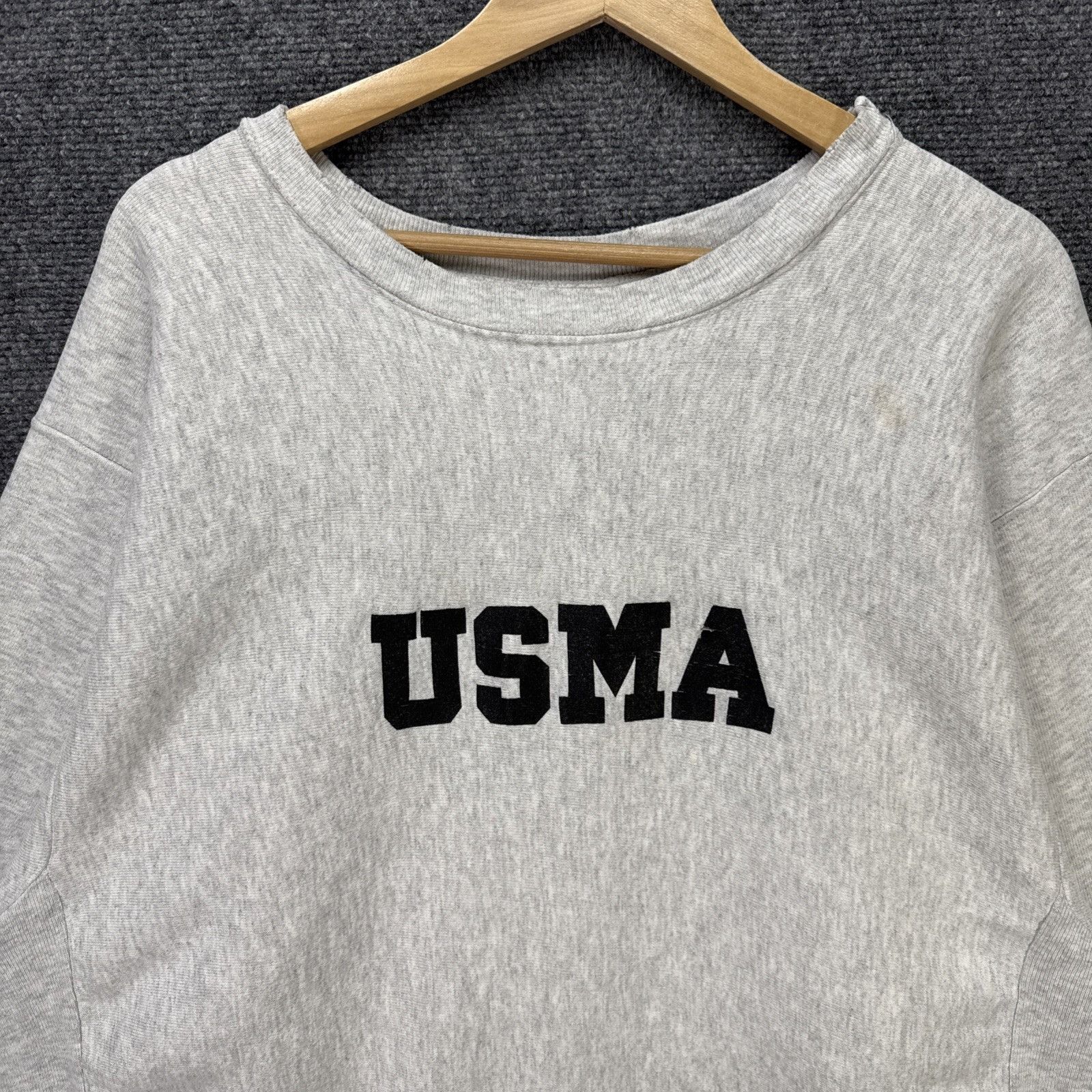 Champion Vintage USMA Sweatshirt Mens XL Gray 70s Reverse Weave West Size US XL / EU 56 / 4 - 2 Thumbnail