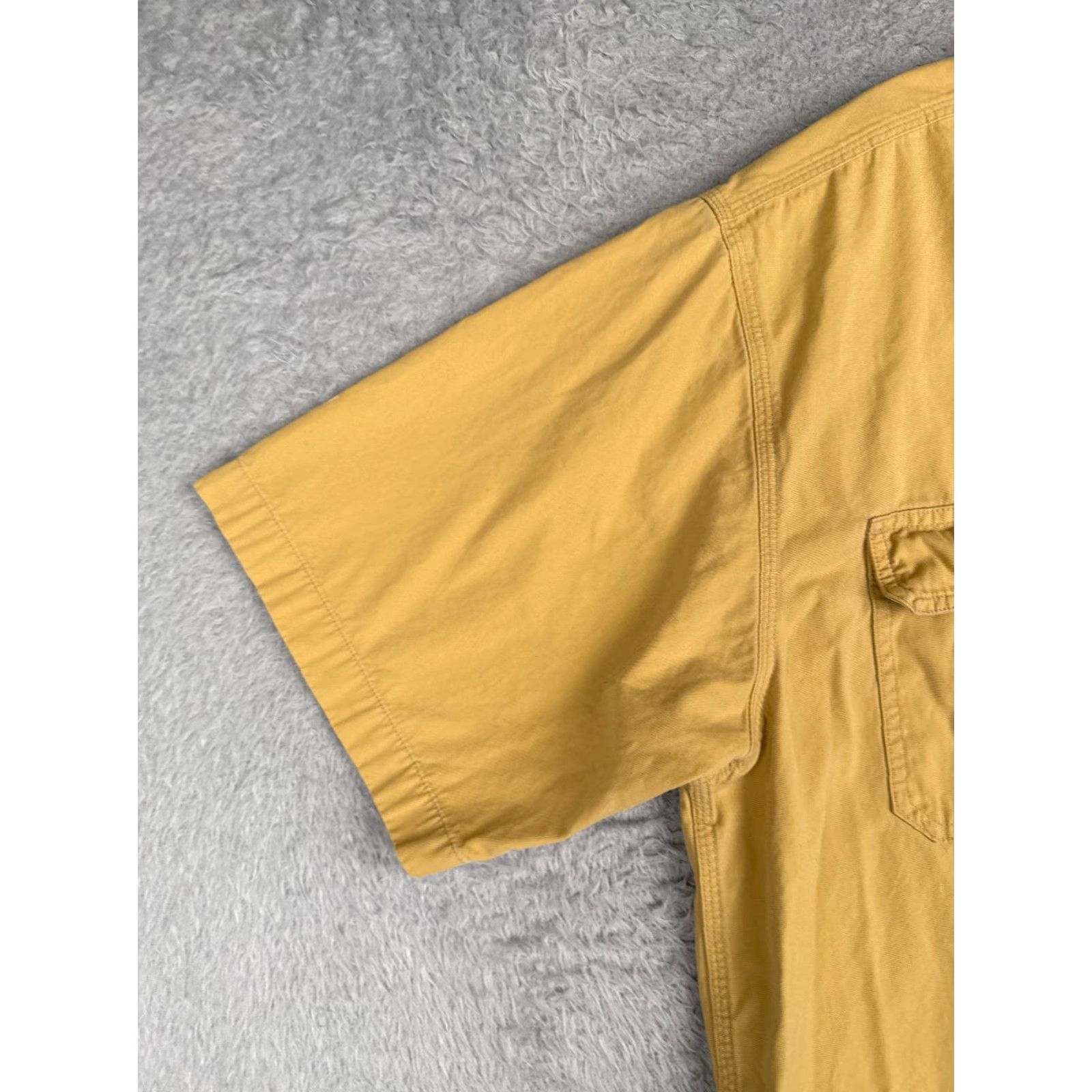 Carhartt VINTAGE Carhartt Shirt Men Large Yellow Cotton Button Up Pocket Short Sleeve Work READ Size US L / EU 52-54 / 3 - 3 Thumbnail