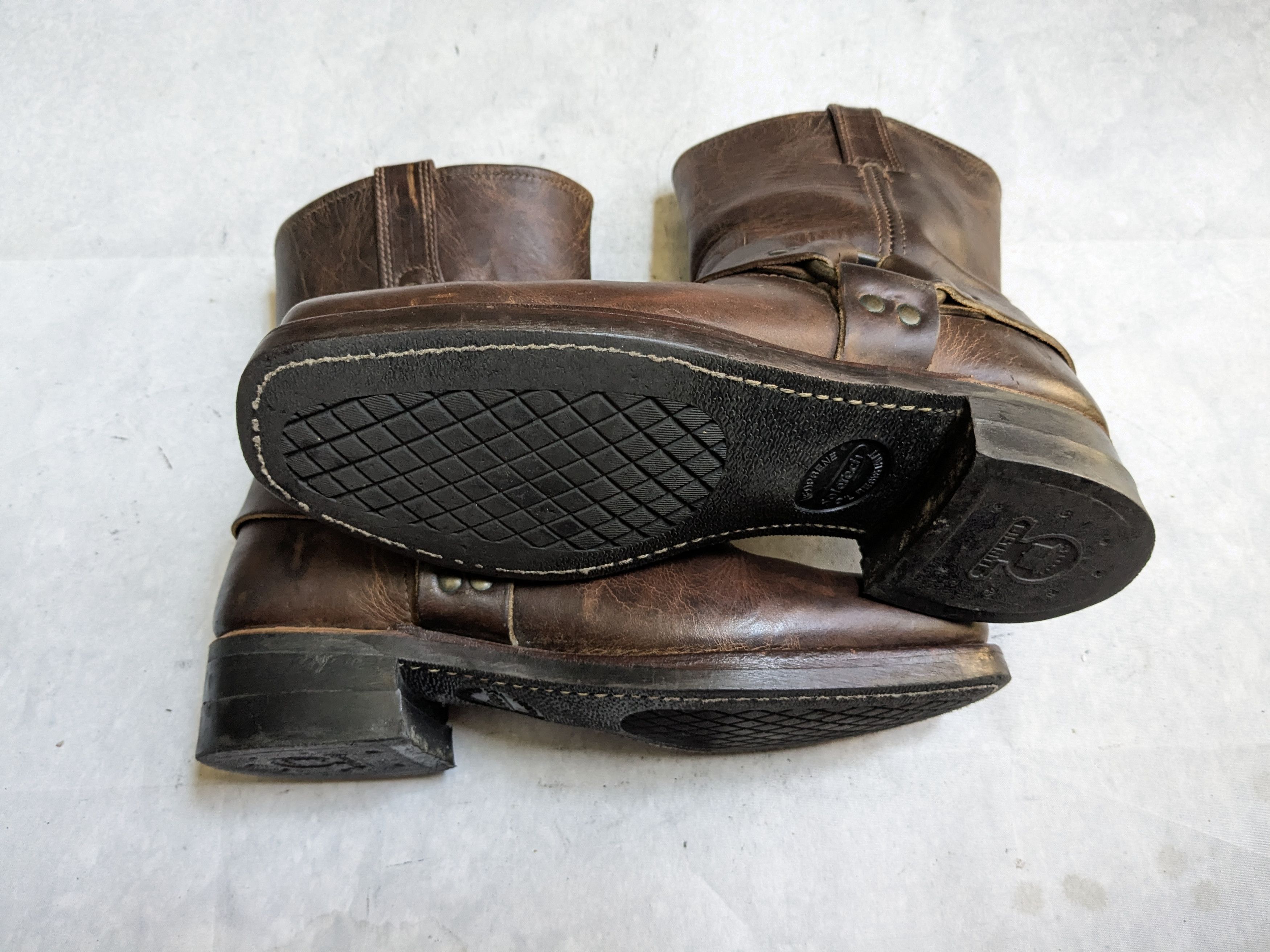 Frye Frye Harness Brown 9 M Leather Strap Buckle Size US 9 / EU 42 - 13 Thumbnail