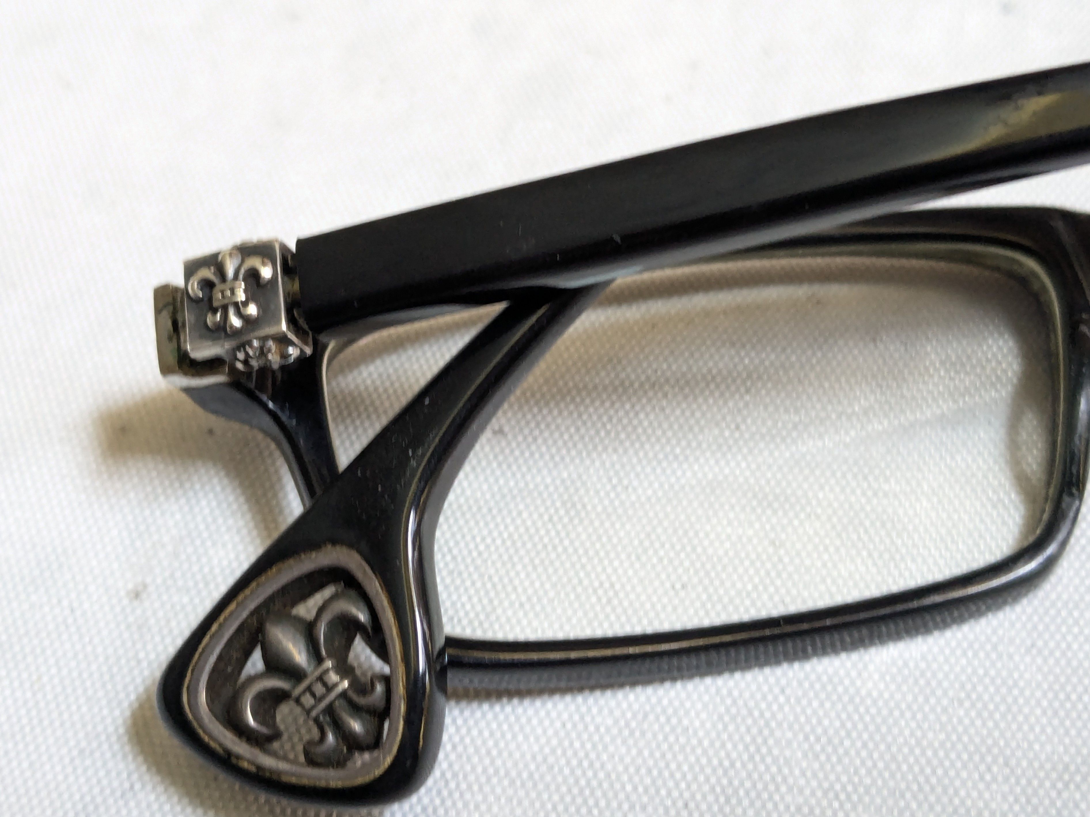 Chrome Hearts Chrome Hearts Jablome Glasses Black Sterling Silver Cross Size ONE SIZE - 12 Thumbnail
