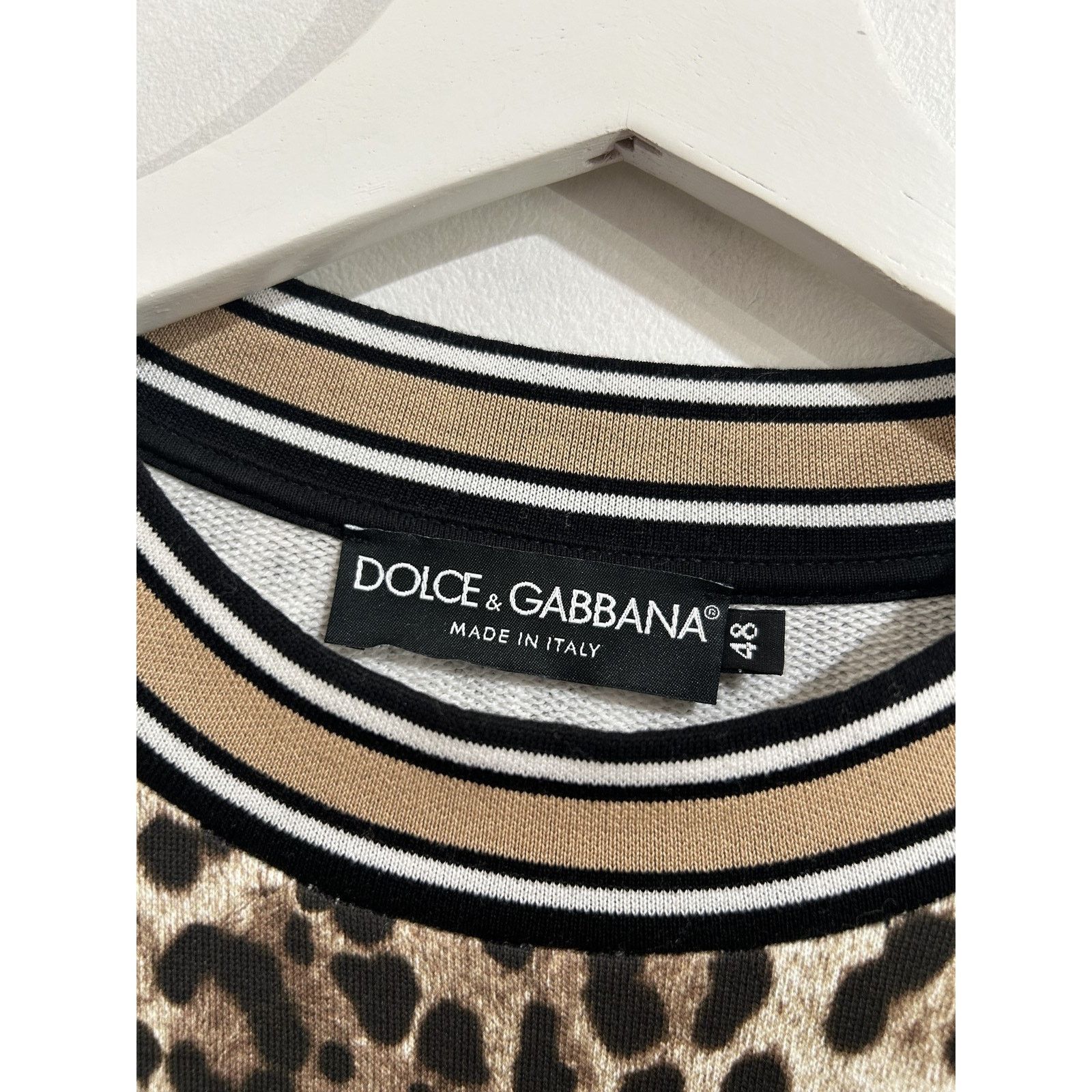Dolce & Gabbana DOLCE & GABBANA LEOPARD PRINT CREW NECK SWEATSHIRT SIZE 48 Size US M / EU 48-50 / 2 - 3 Thumbnail