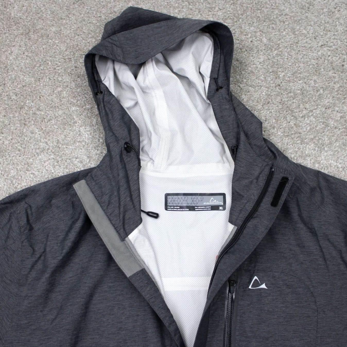 Vintage Paradox Jacket Mens XL Gray Windbreaker Full Zip Hooded Nylon/Poly Rain Coat Size US XL / EU 56 / 4 - 7 Thumbnail