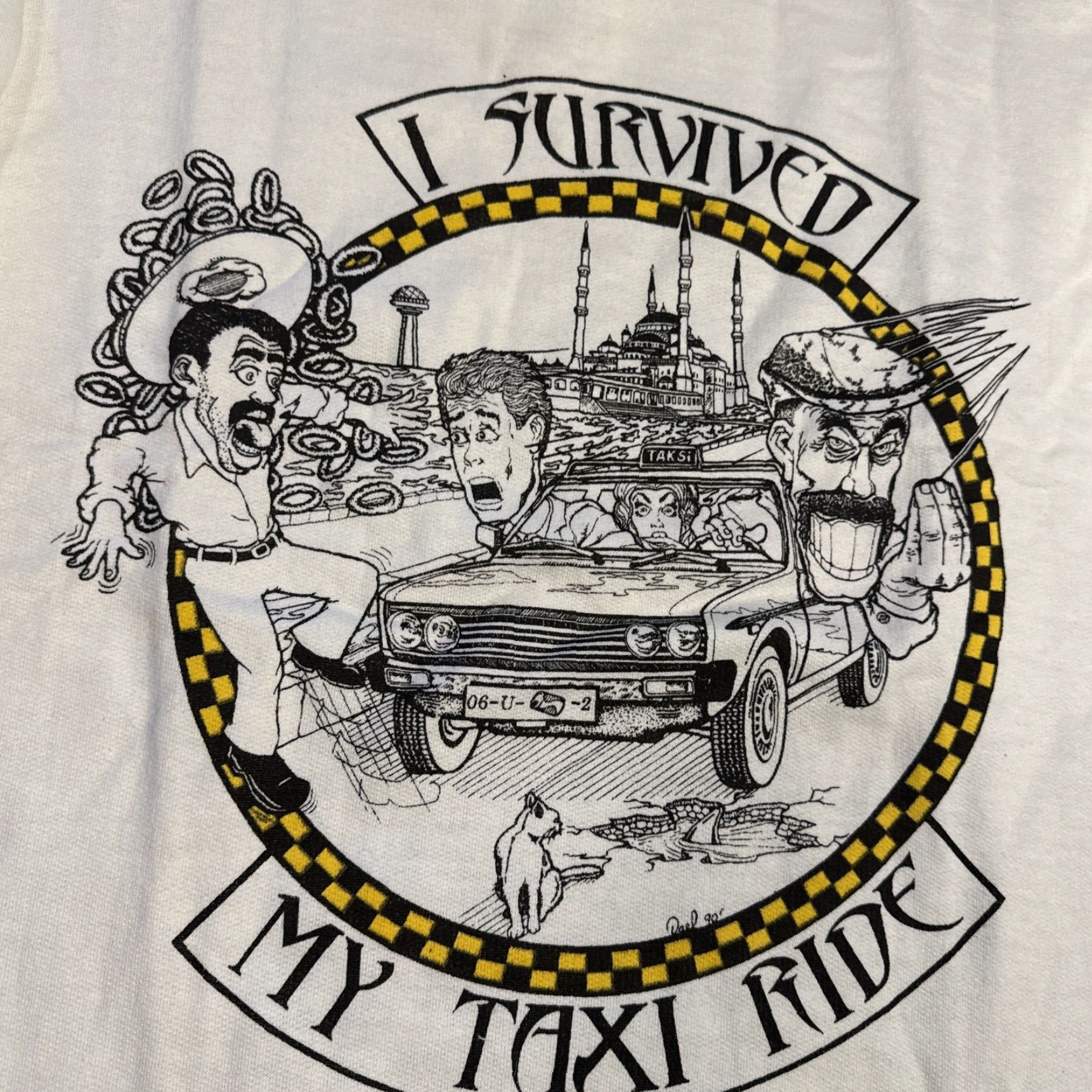 Doublet VINTAGE I Survived My Taxi Ride In Turkey Double-Sided Graphic T-Shirt XL Men White 1990s Size US XL / EU 56 / 4 - 3 Thumbnail