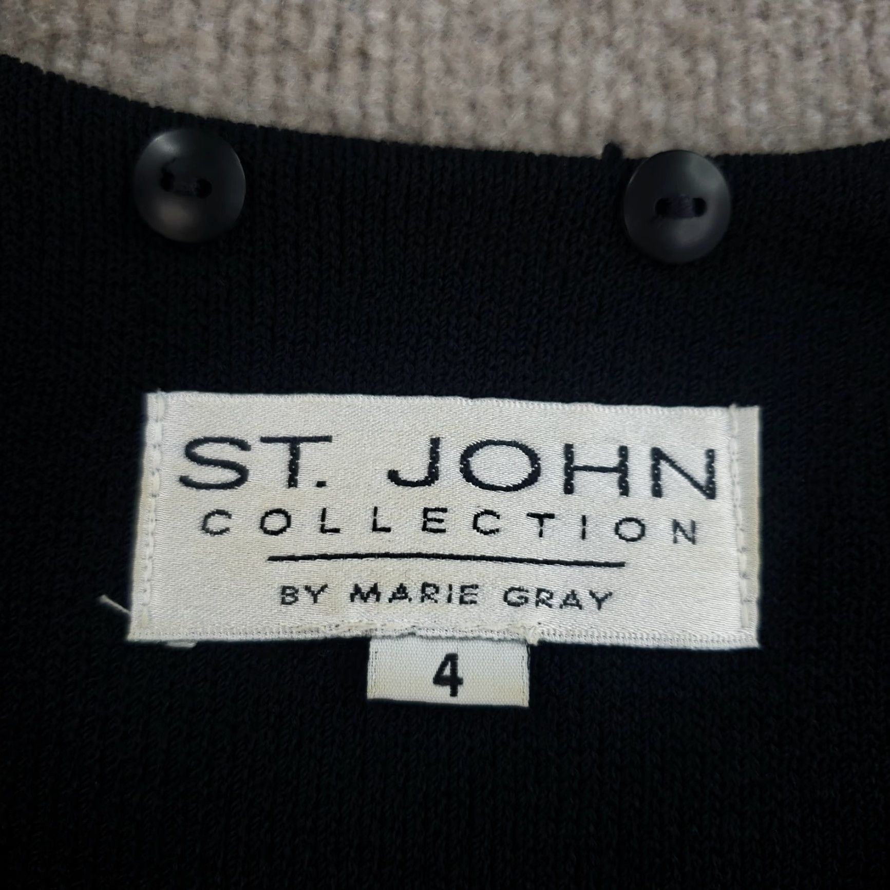 Vintage Marie Gray St John Collection Womens Black Blazer Jacket Size 4 Extra Large Size S / US 4 / IT 40 - 5 Thumbnail
